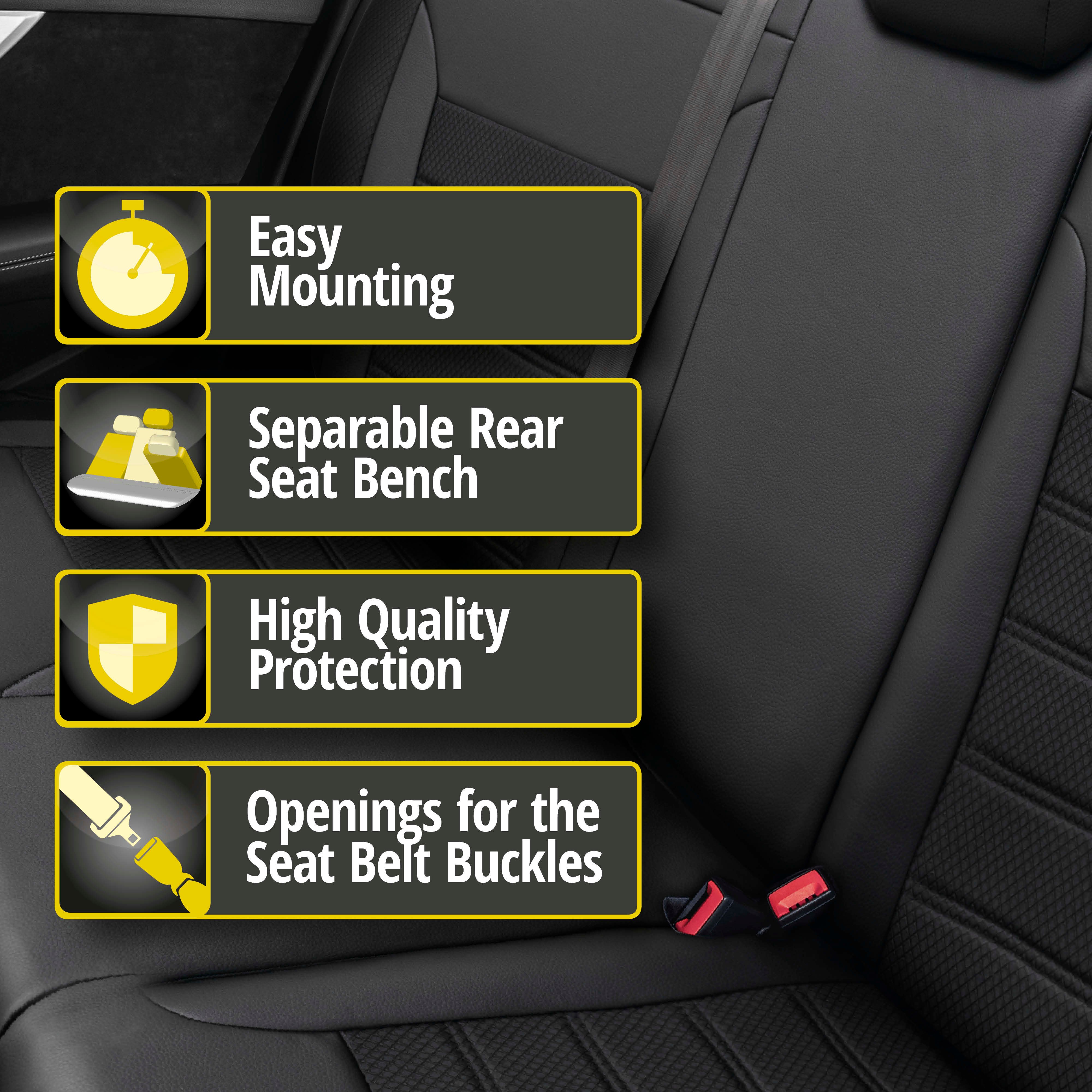 Seat Cover Aversa for VW Passat Highline 2015-Today, 1 rear seat cover for normal seats