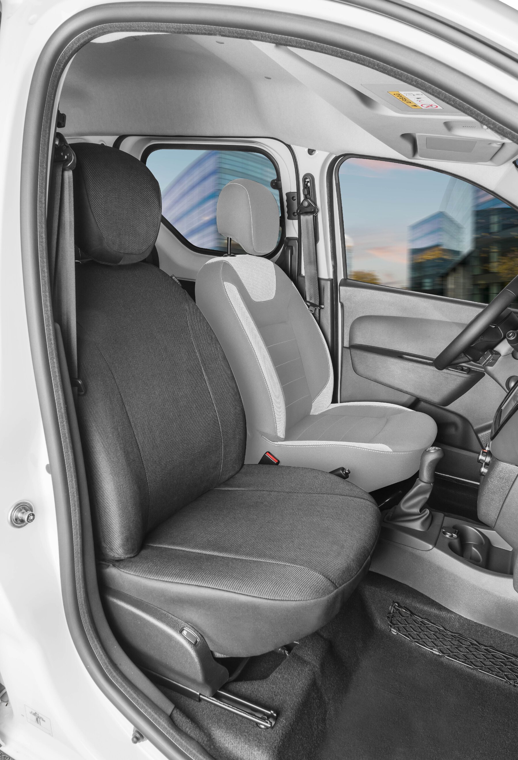 Housse de siège Transporter en tissu pour Dacia Dokker, siège passager simple