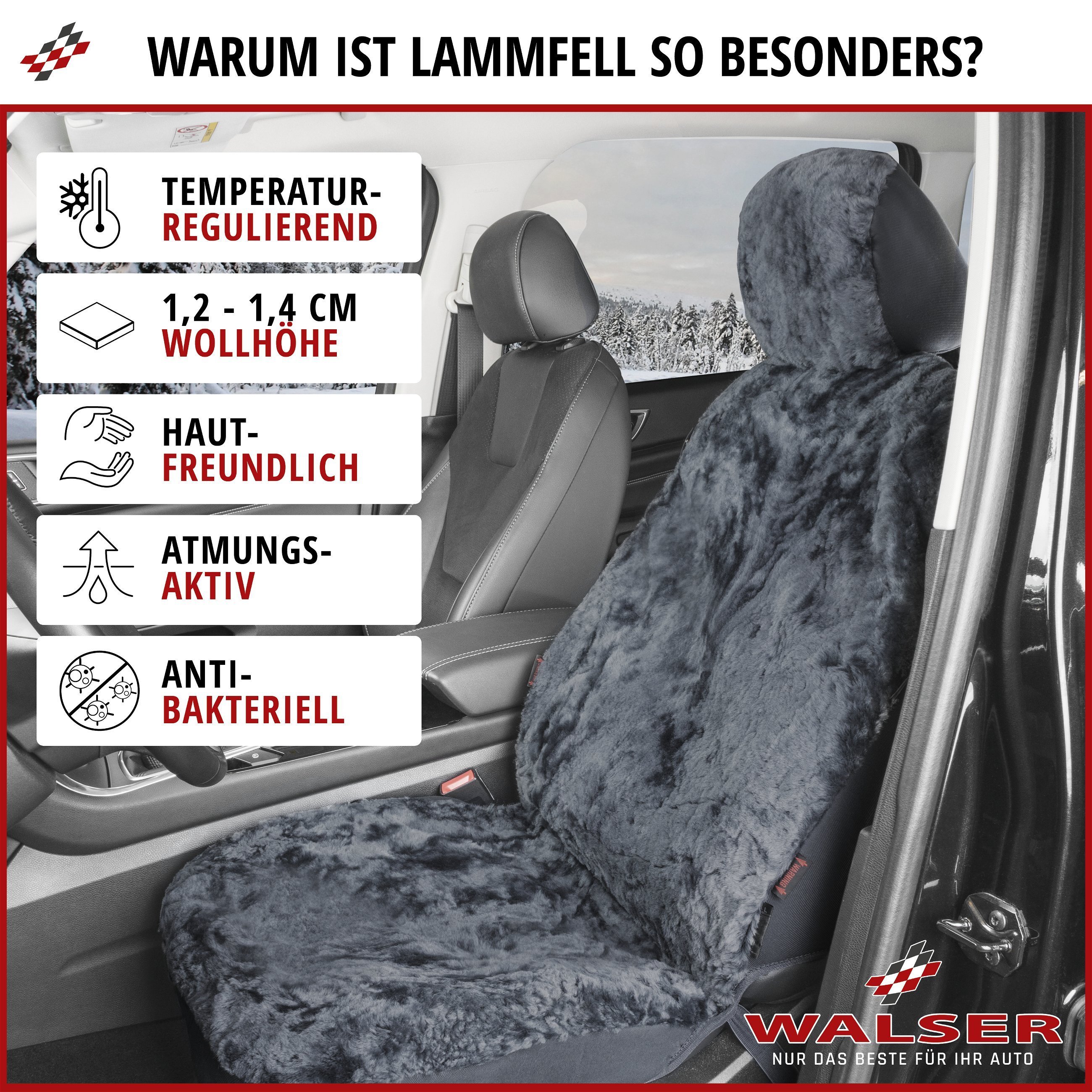 Lammfell Sitzbezüge  Walser Autositzbezüge