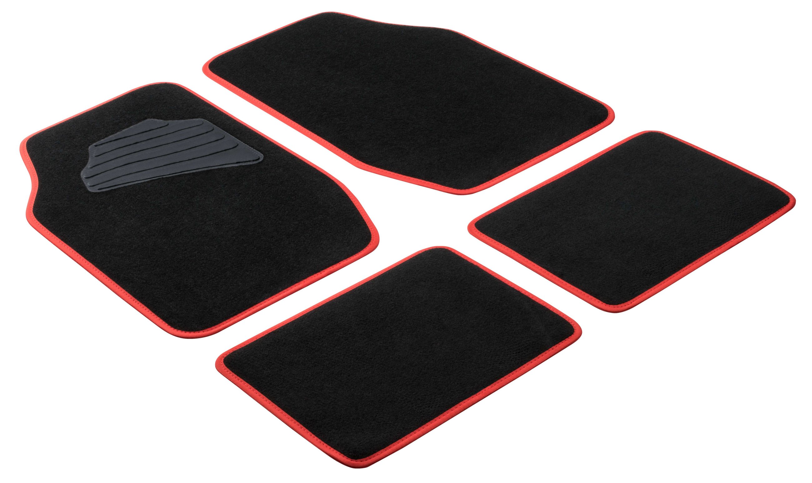 Auto-Teppich Matrix, Universal Fußmatten-Set 4-teilig rot