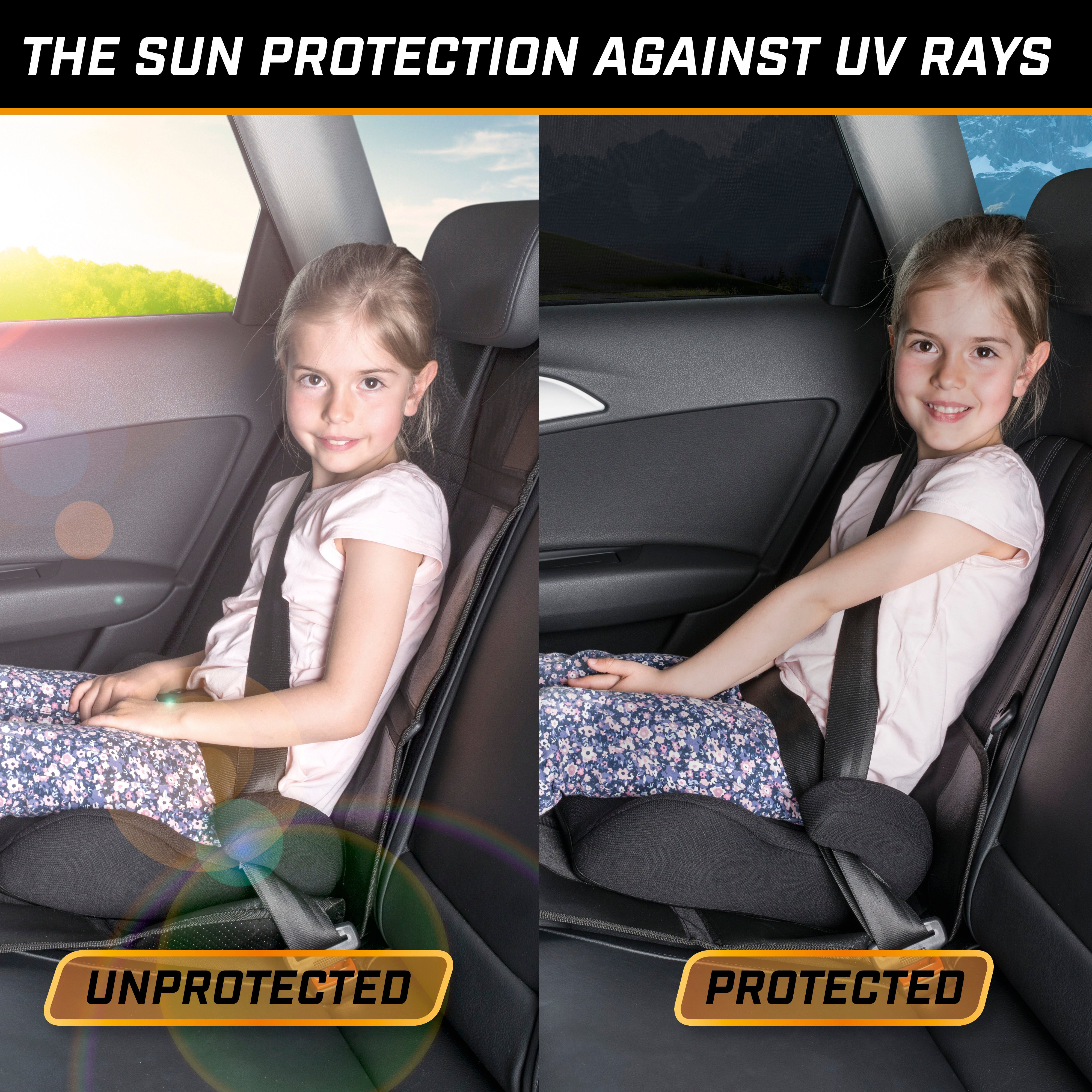 Sun protection Window Sock, 2 pieces, black