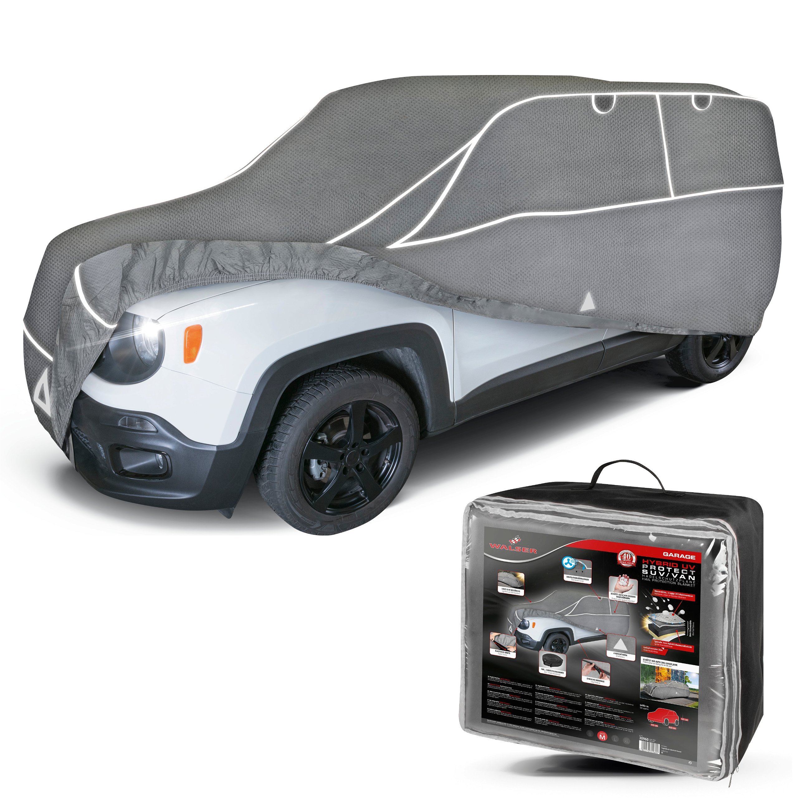 Bâche de voiture antigrêle anti-grêle Hybrid UV Protect SUV taille M
