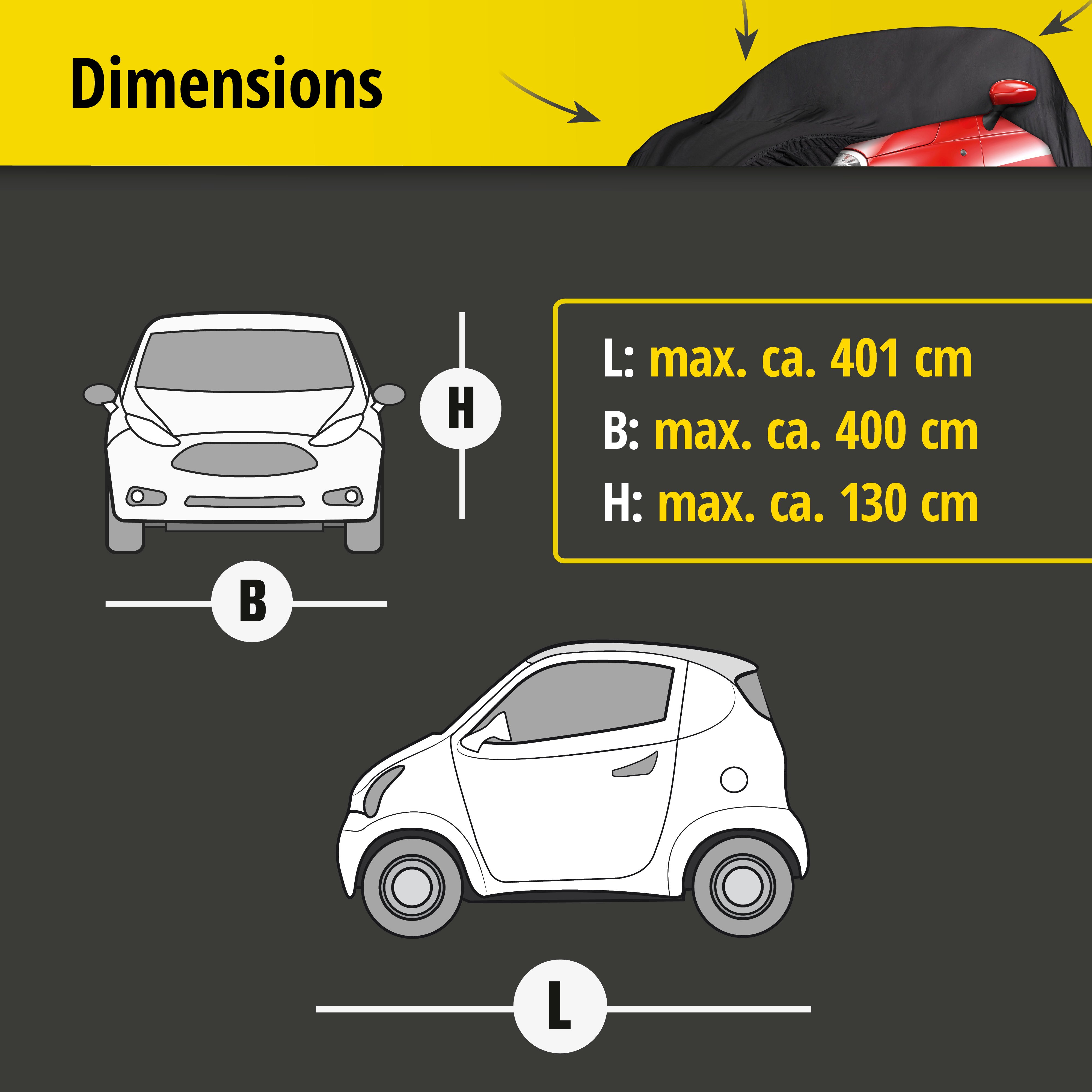 Bâche pour voiture d'intérieur Soft size 1 noir