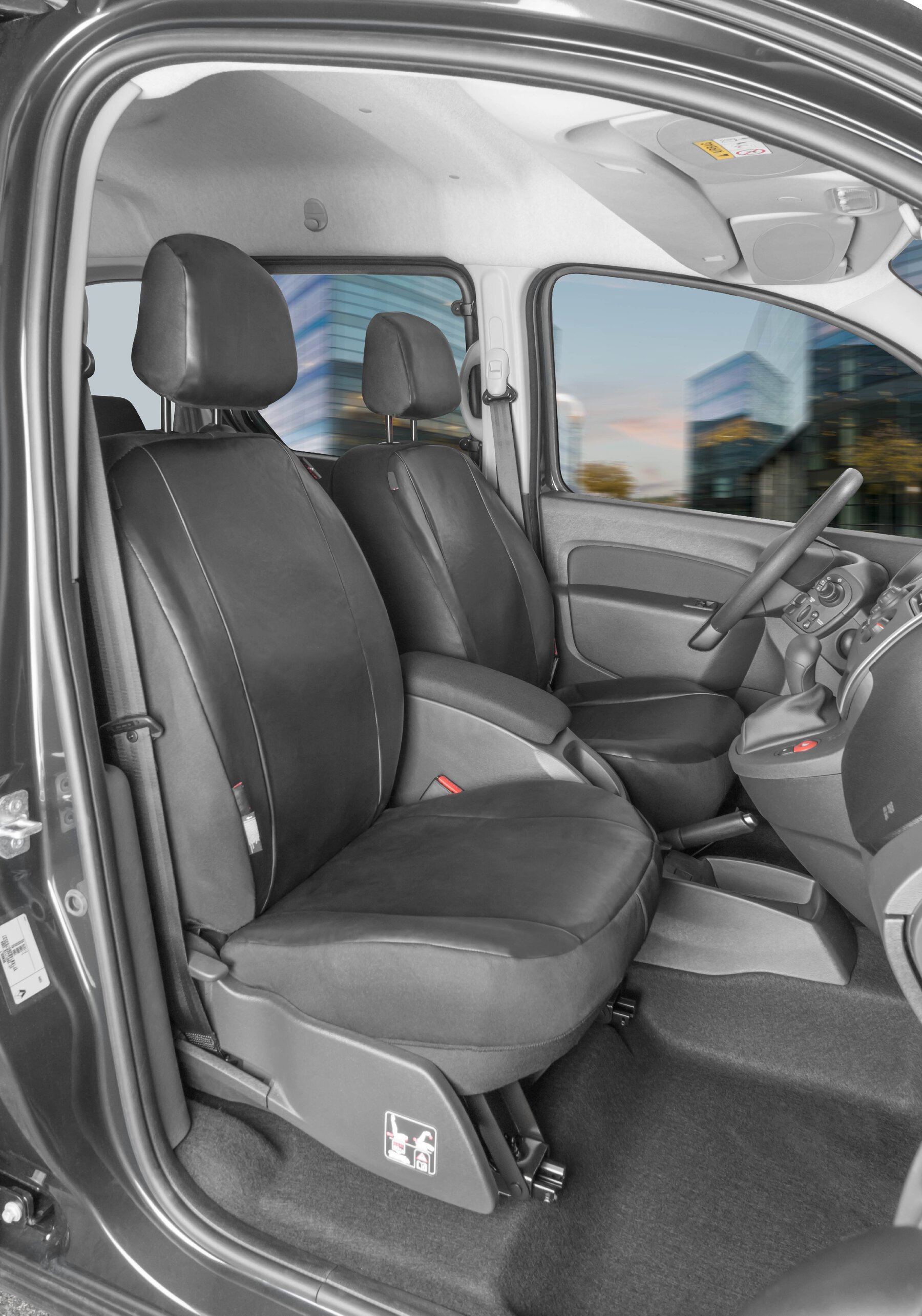 Housse Renault Kangoo terracotta utilitaire en simili cuir