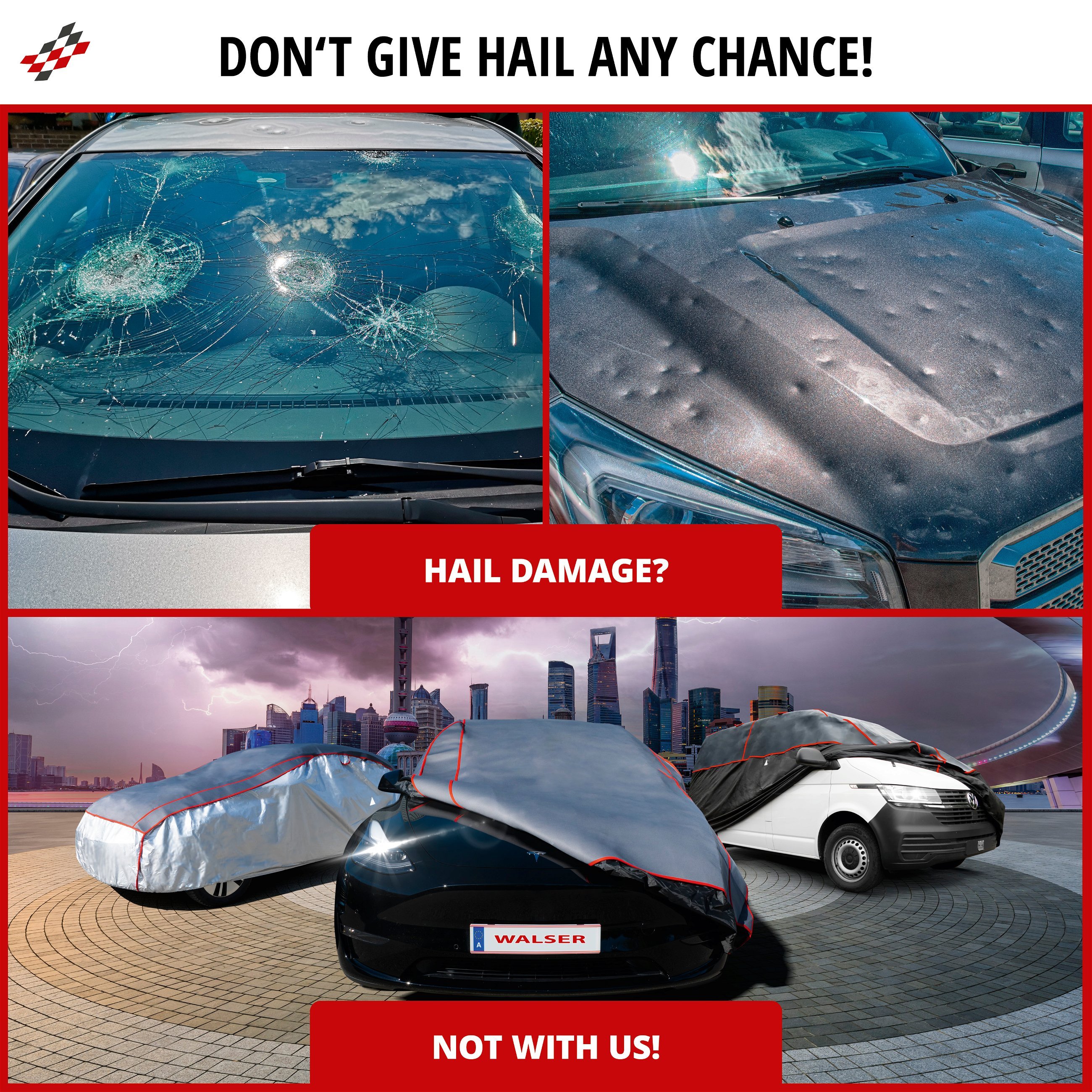 Car hail protection cover Premium Hybrid size S