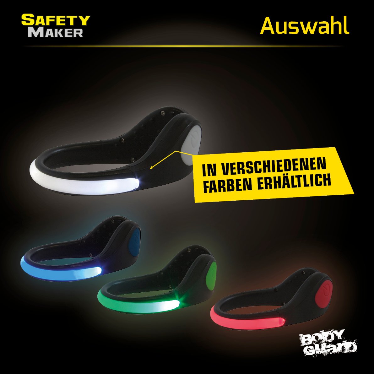 LED Schuh Clip, LED-Blinklicht weiss