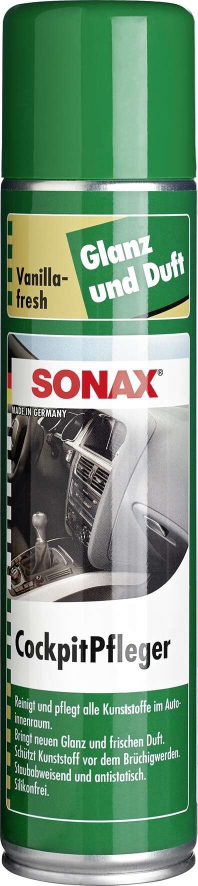SONAX Cockpitpfleger 400 ml Vanilla-fresh Sprühdose, Autopflege, Komfort  & Zubehör