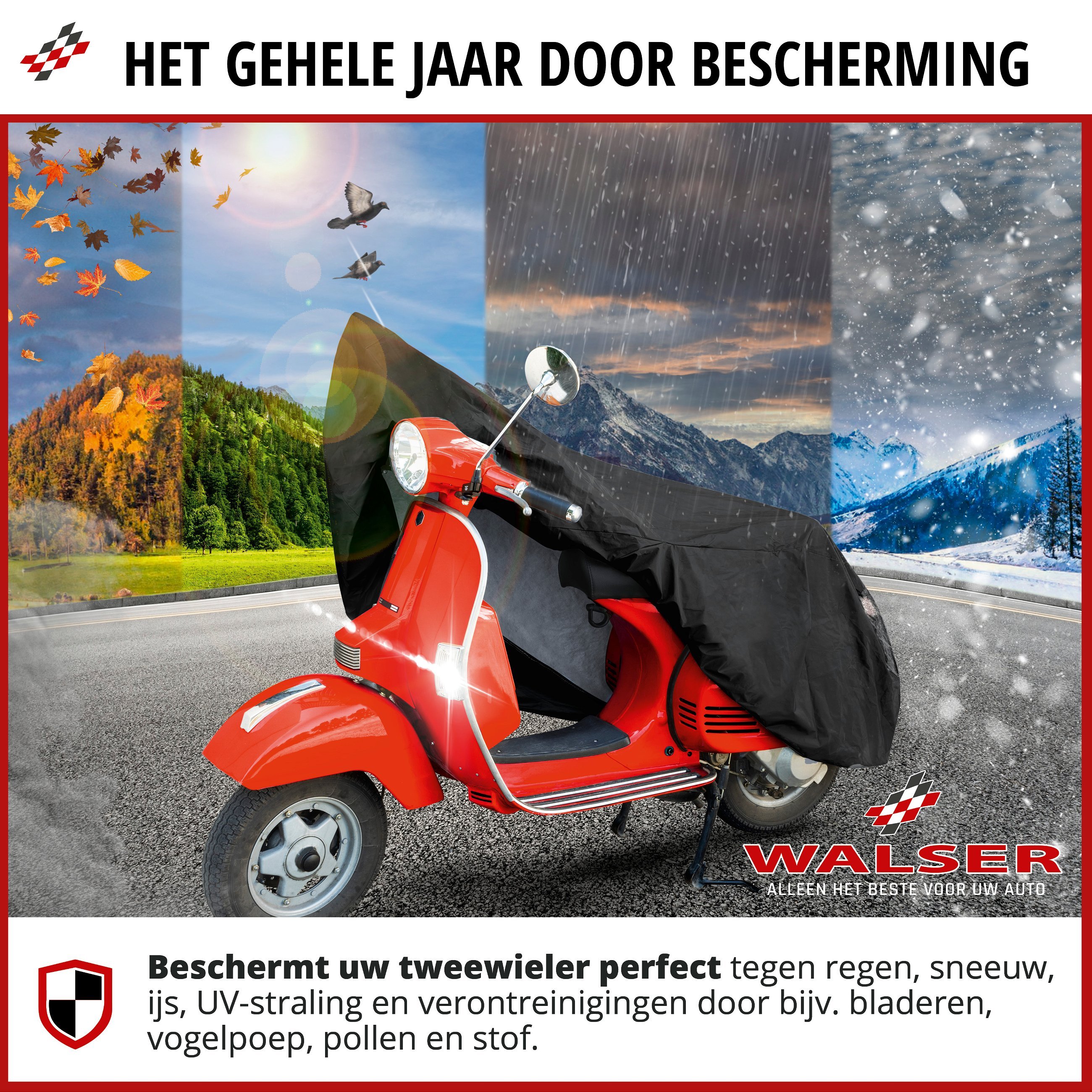 Motorfietsgarage Scooter maat S, afdekzeil PVC - 185x90x110cm zwart, afdekzeil motorfiets, afdekzeil motorfiets waterdicht, afdekzeil motorfiets bescherming