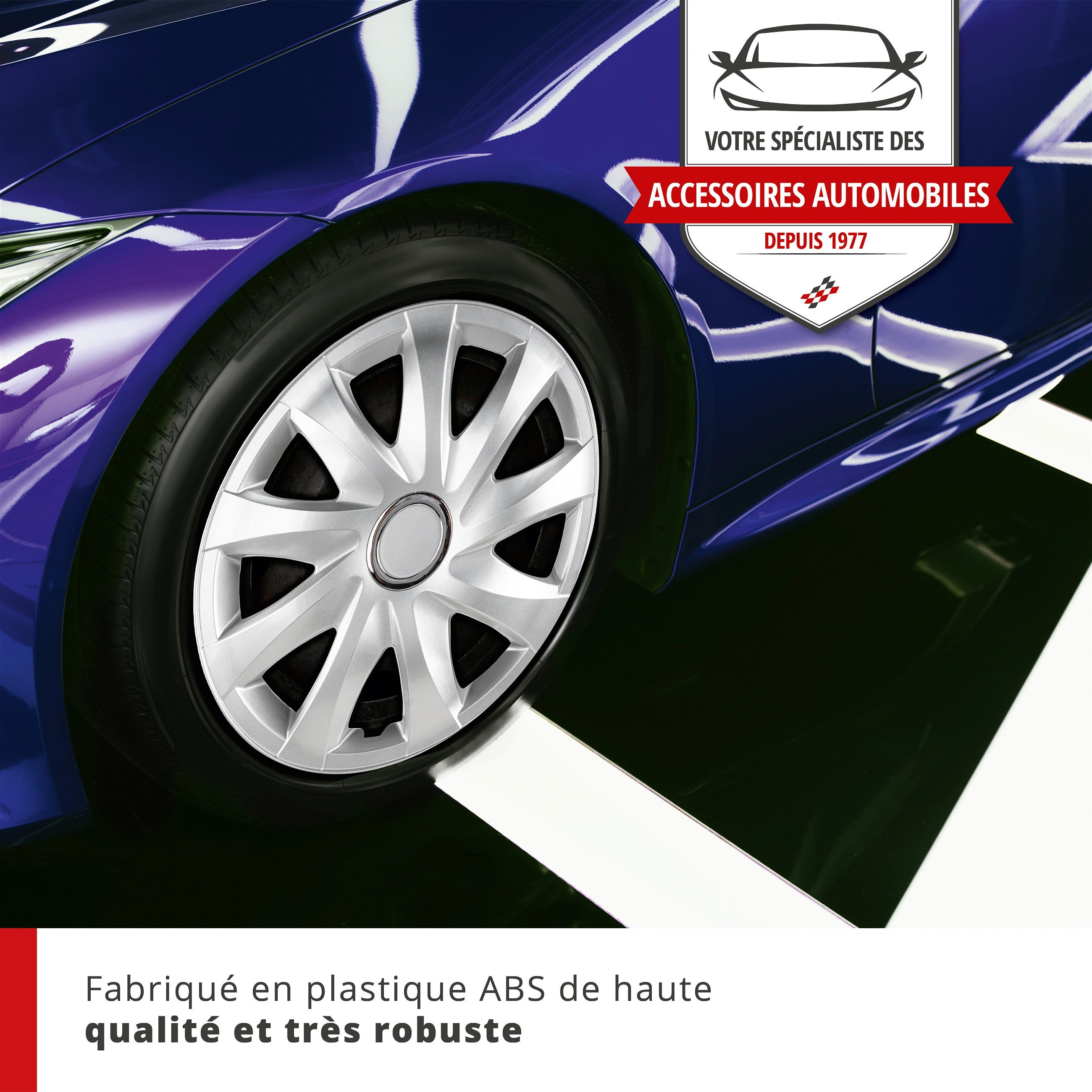 Enjoliveurs Drifter 15", 4 pièce argent