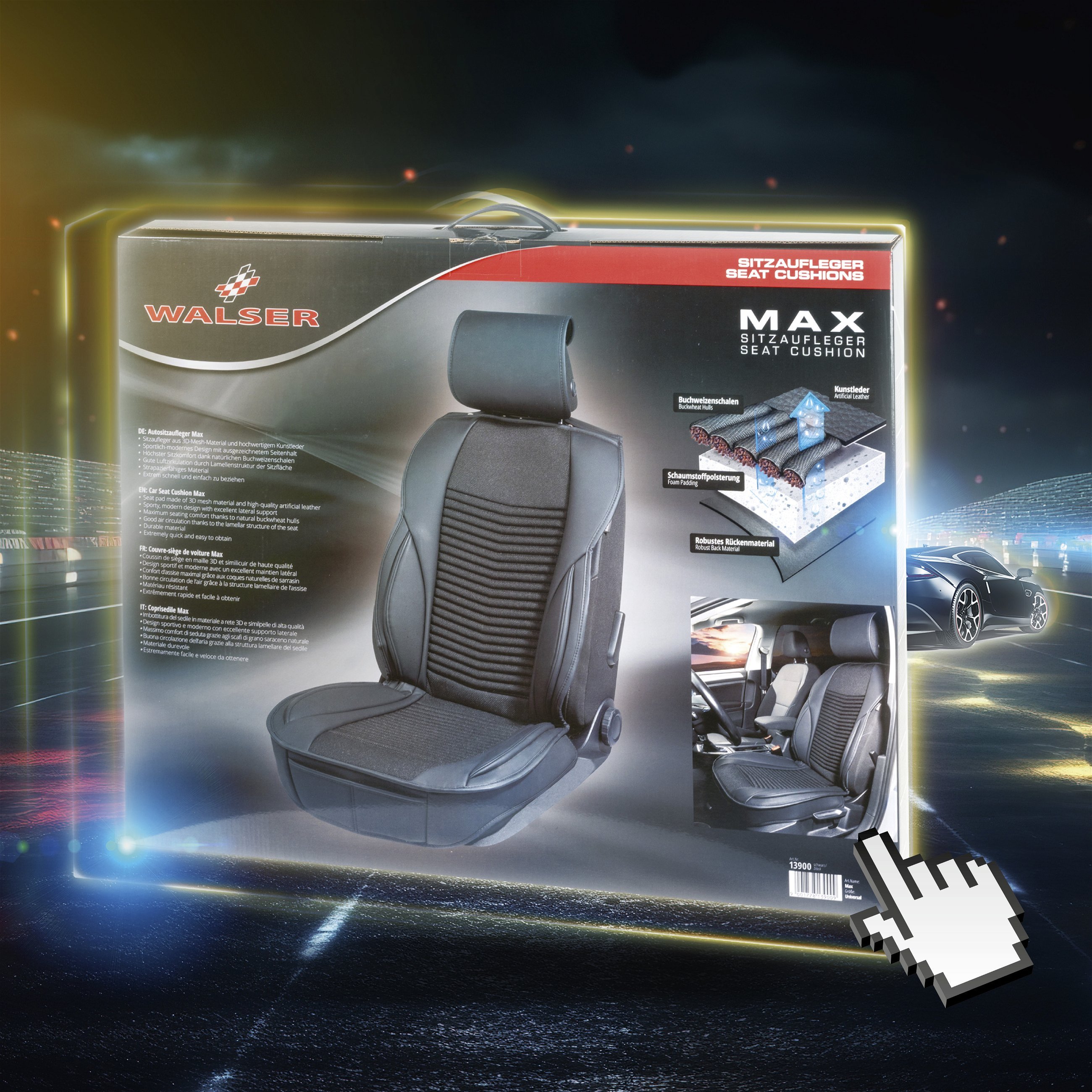 PKW Sitzauflage Air Flow, ergonomischer Auto-Sitzaufleger schwarz, PKW  Sitzauflage Air Flow, ergonomischer Auto-Sitzaufleger schwarz, Sitzauflagen, Sitzbezüge und Sitzauflagen für PKWs, Autositzbezüge & Auflagen