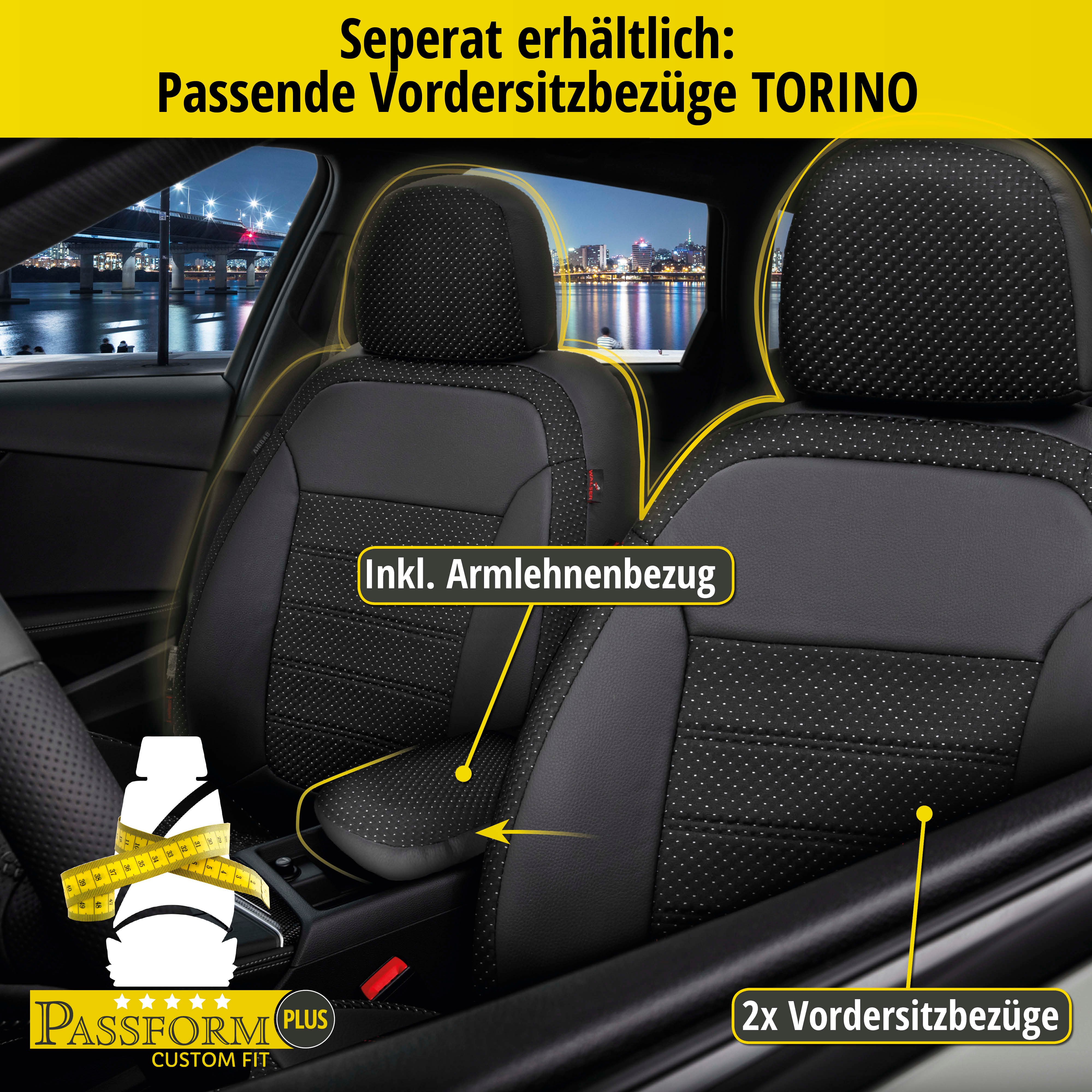Passform Sitzbezug Torino für Fiat 500X 2015-Heute, 1 Rücksitzbankbezug für Normalsitze