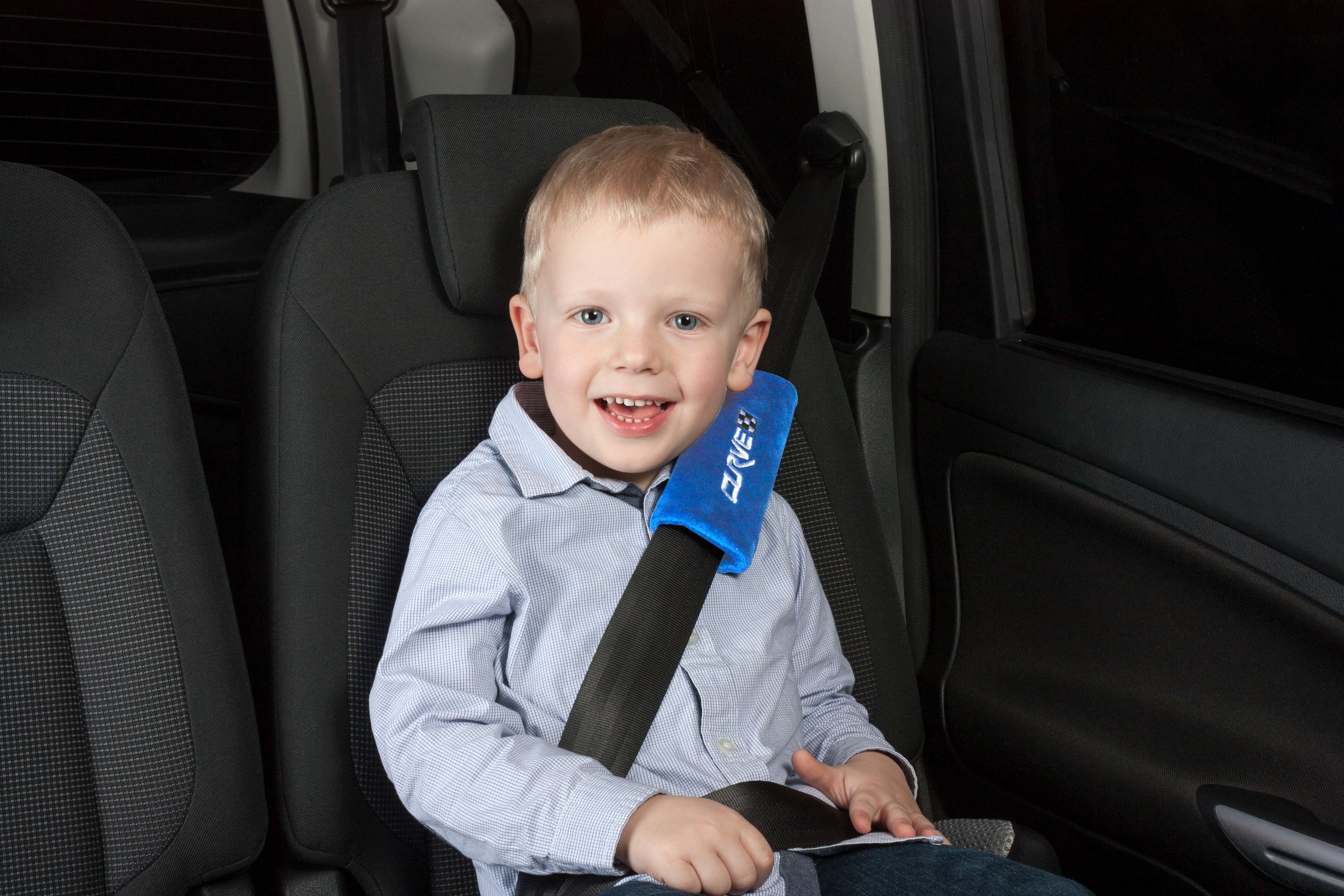 Mini coussinets de ceinture courbes protecteur de ceinture bleu à partir de 3-4 ans