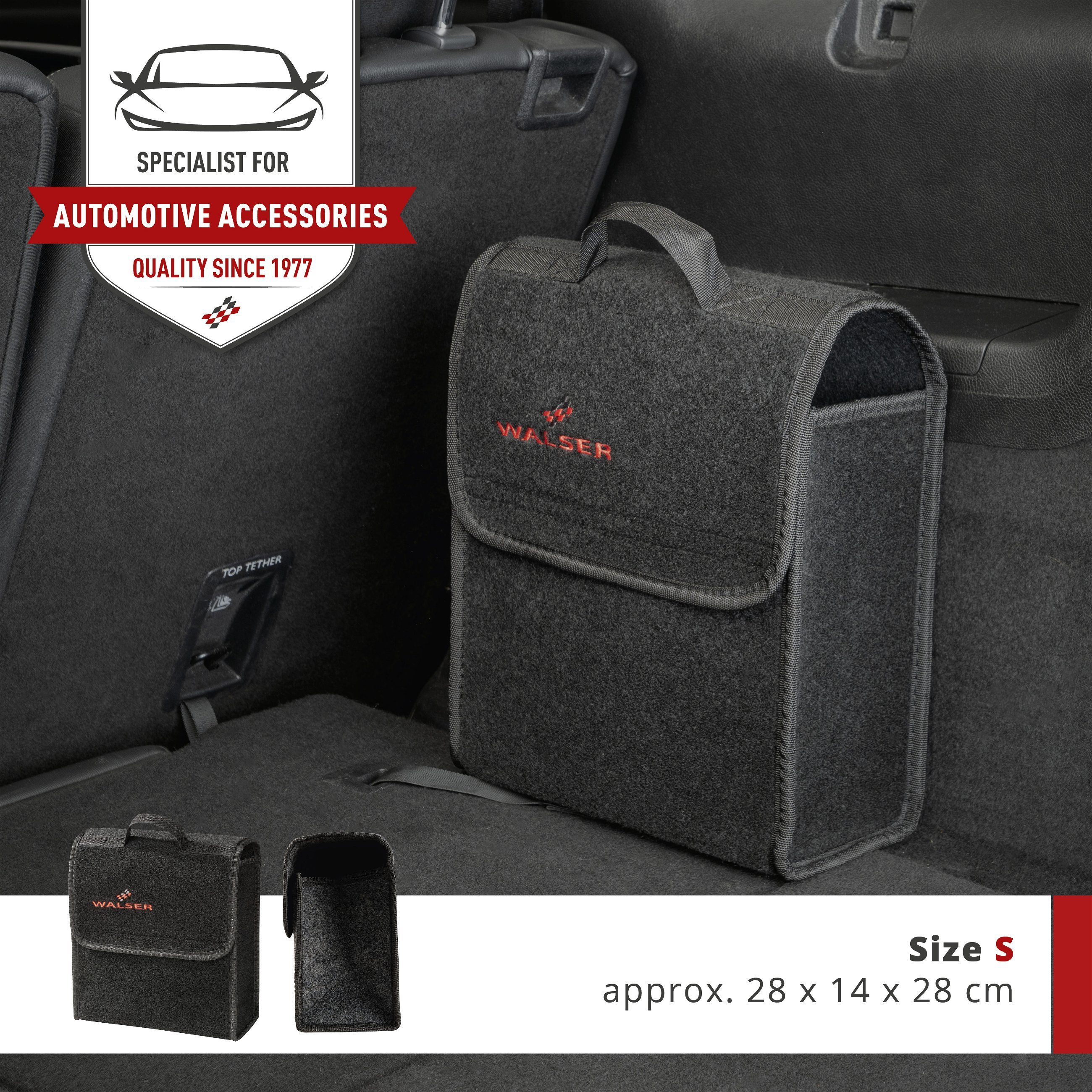 Car boot bag Toolbag size S, car storage bag black 28x14x28cm