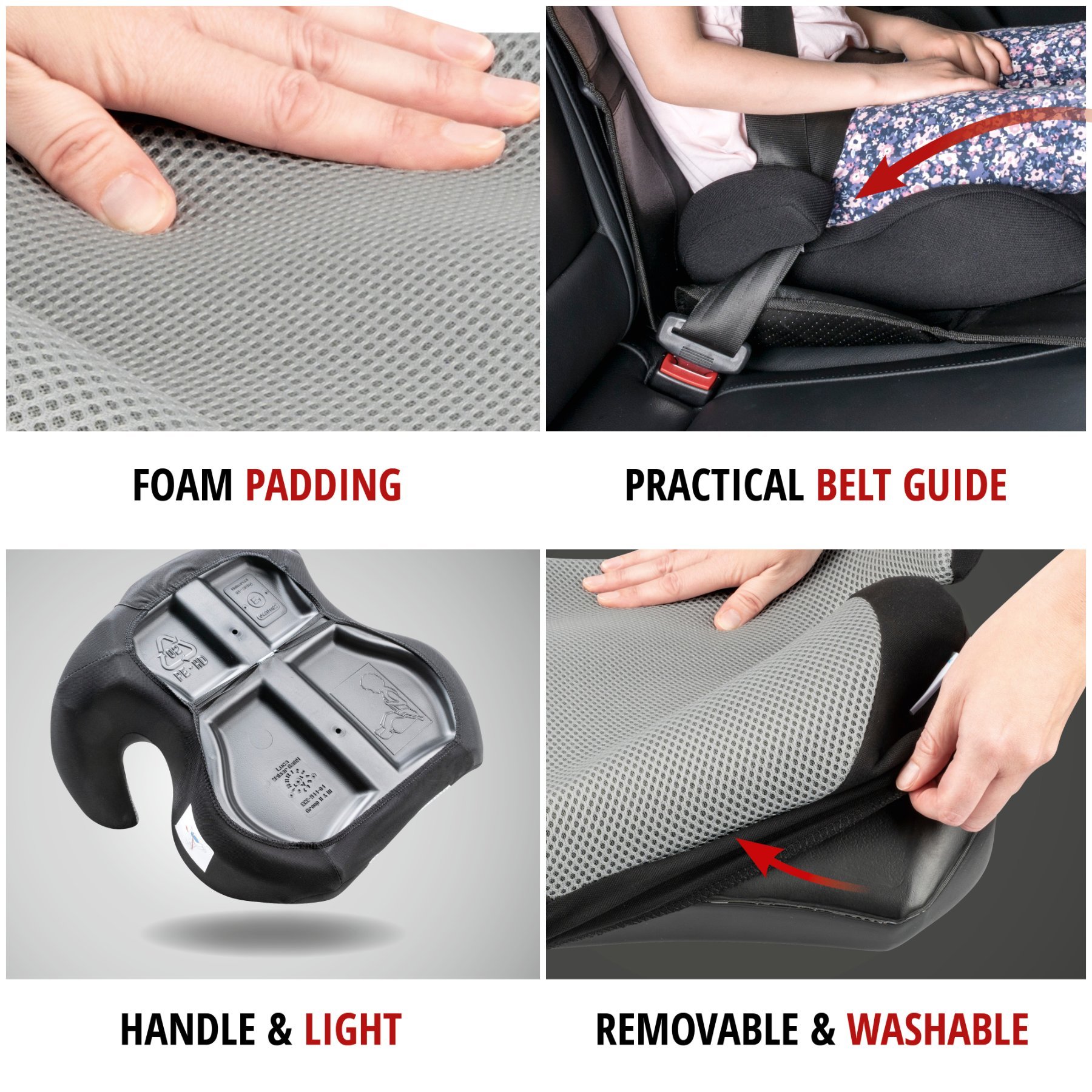 Booster seat Lino black/silver