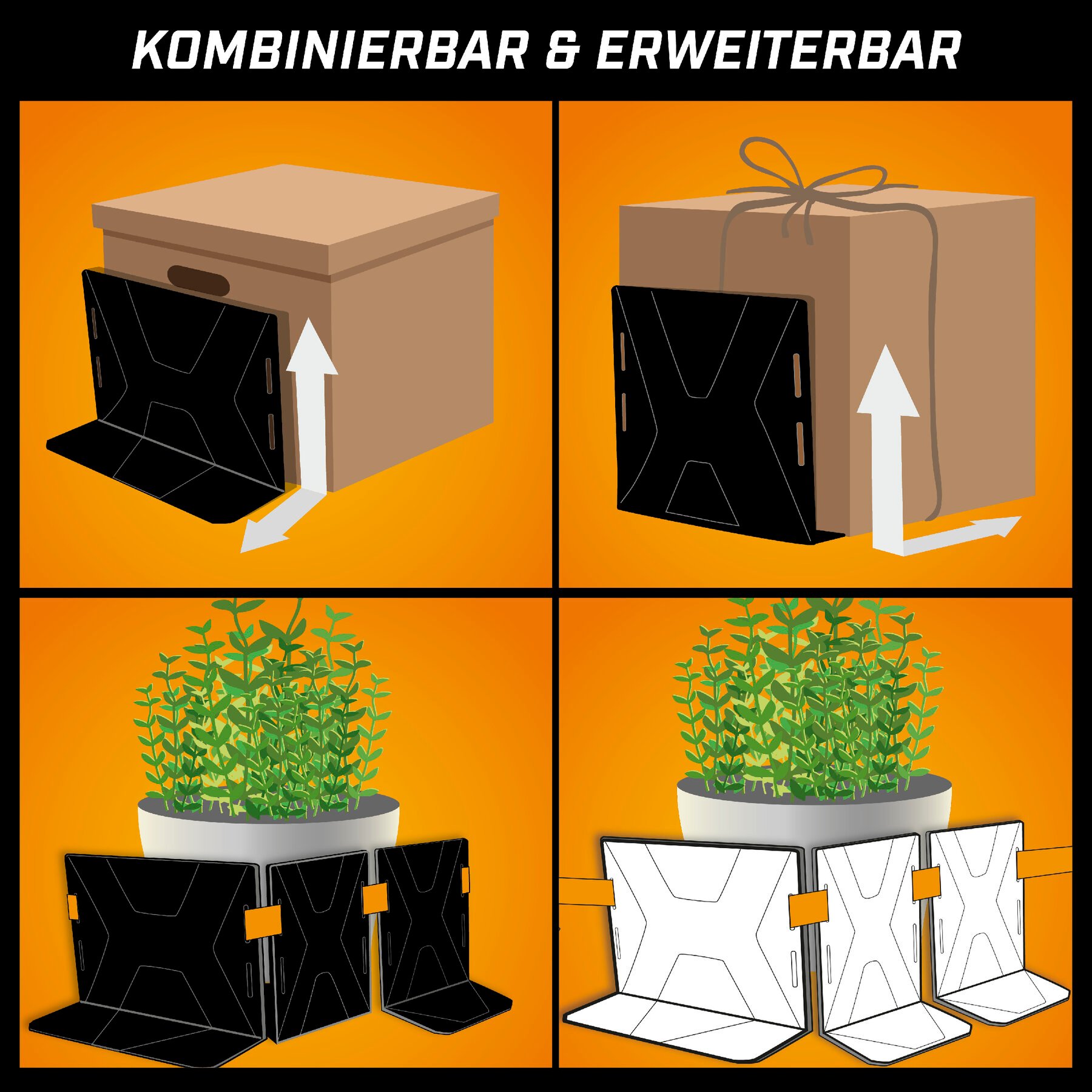 Kofferraum Ordnungshelfer FastFix S, Ladungshilfe mit Gurt schwarz/grau
