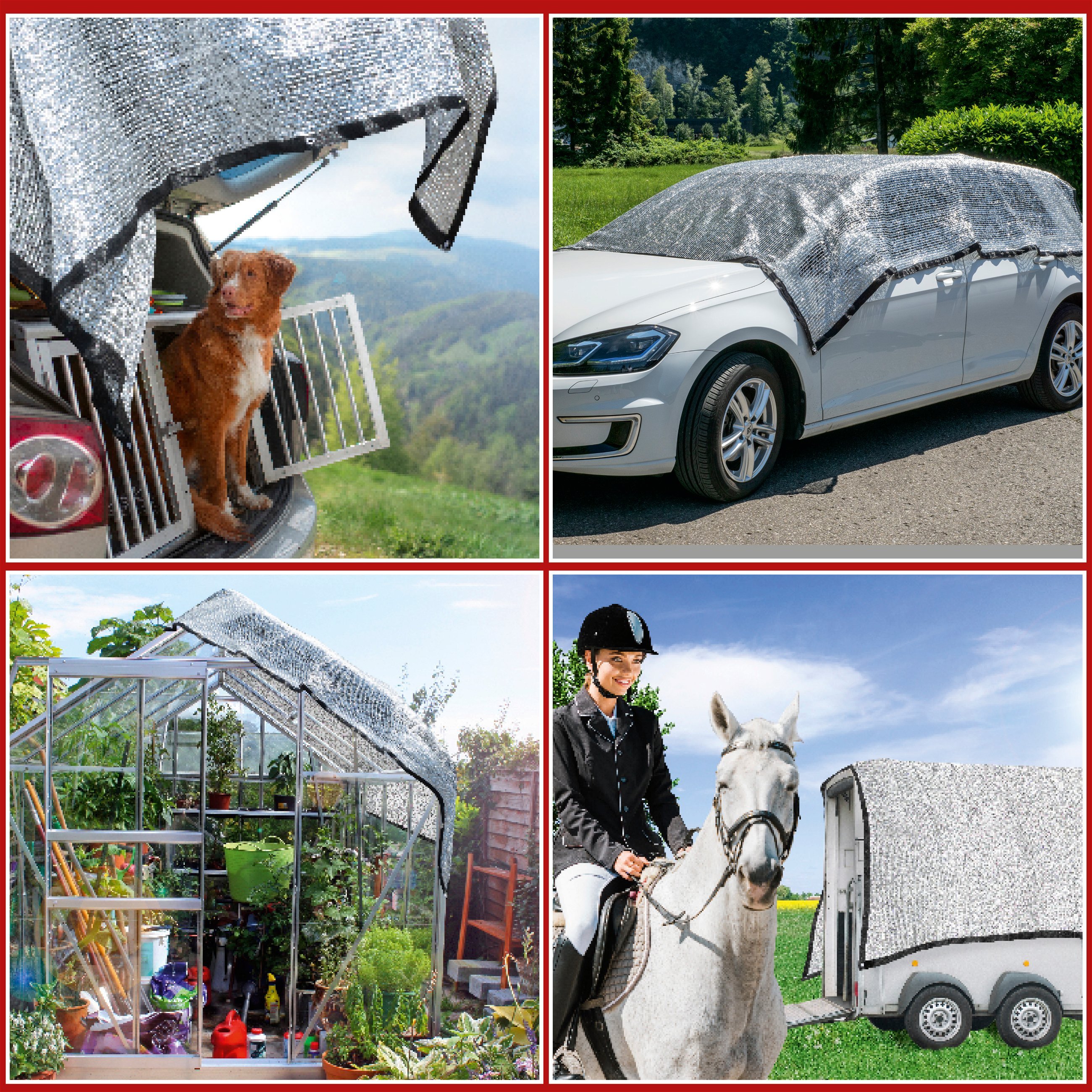 Stay Cool sunshade net silver aluminium 4x6m