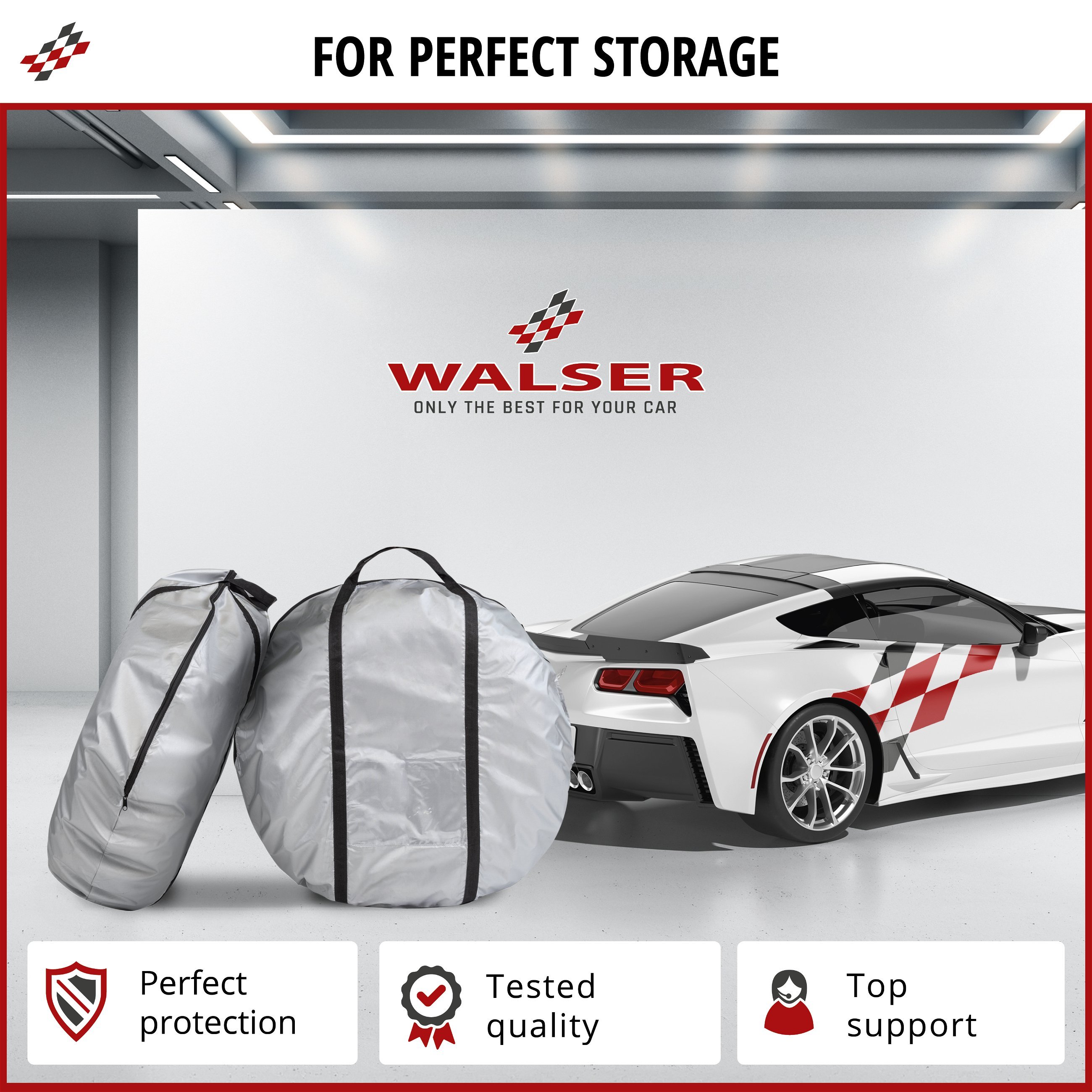Tire storage Bag size M, tyre bag 15-16 inch tyres silver