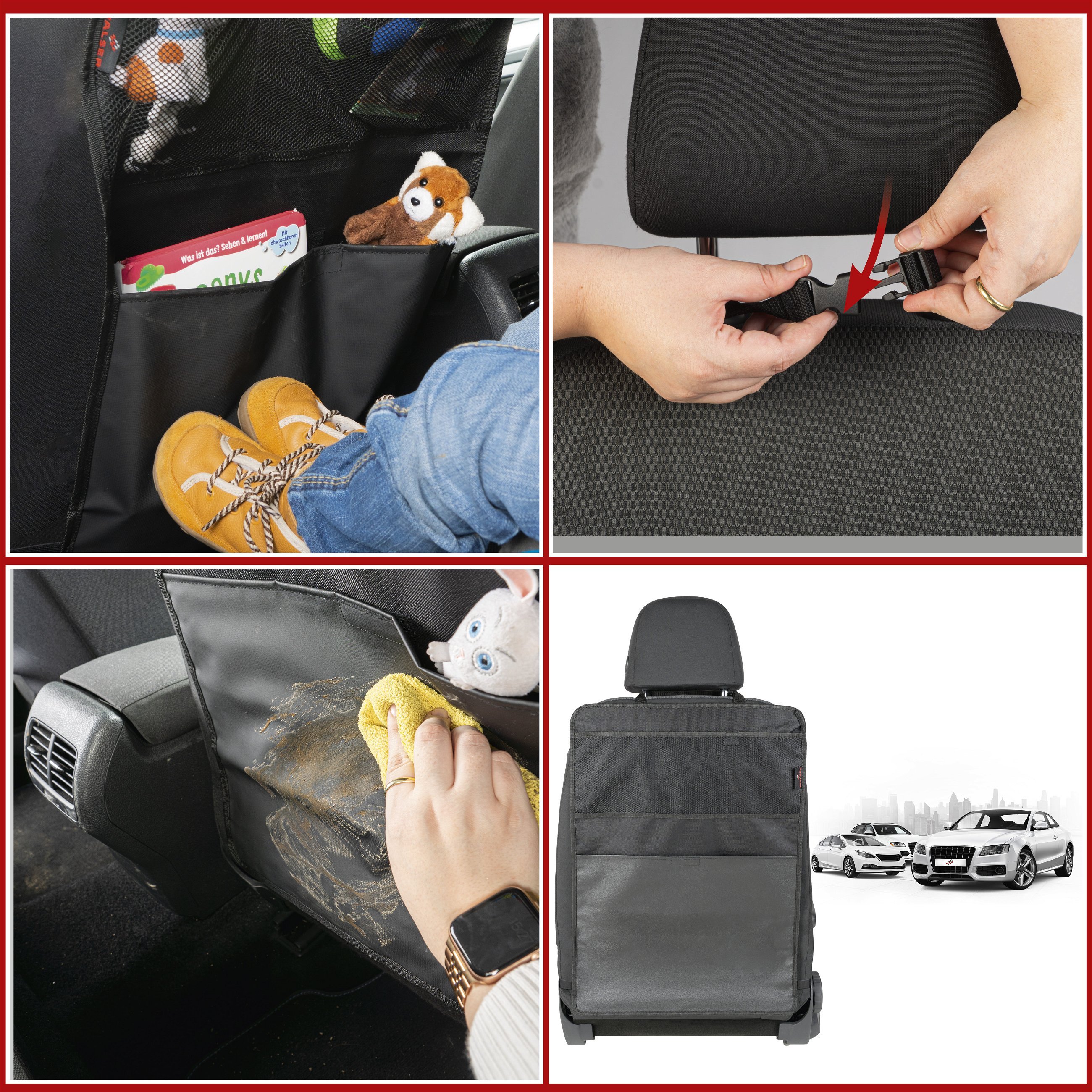 Car seat back seat organizer Jeremy black