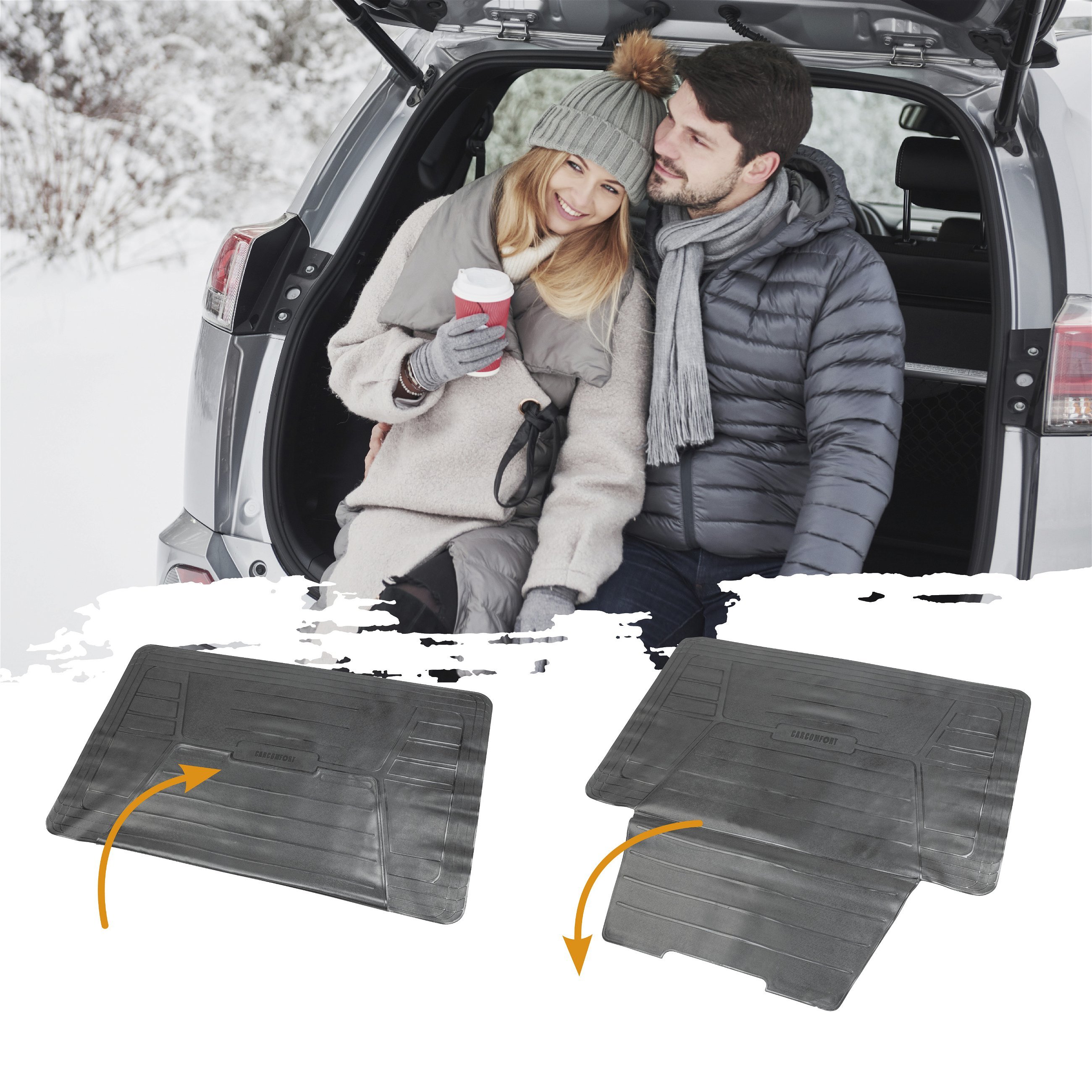 Tapis de coffre Bootguard avec protection du seuil de chargement, bac de  coffre découpable avec protection de pare-chocs 120x76+39cm, Bacs de coffre  universels, Bacs de coffre, Tapis de voiture