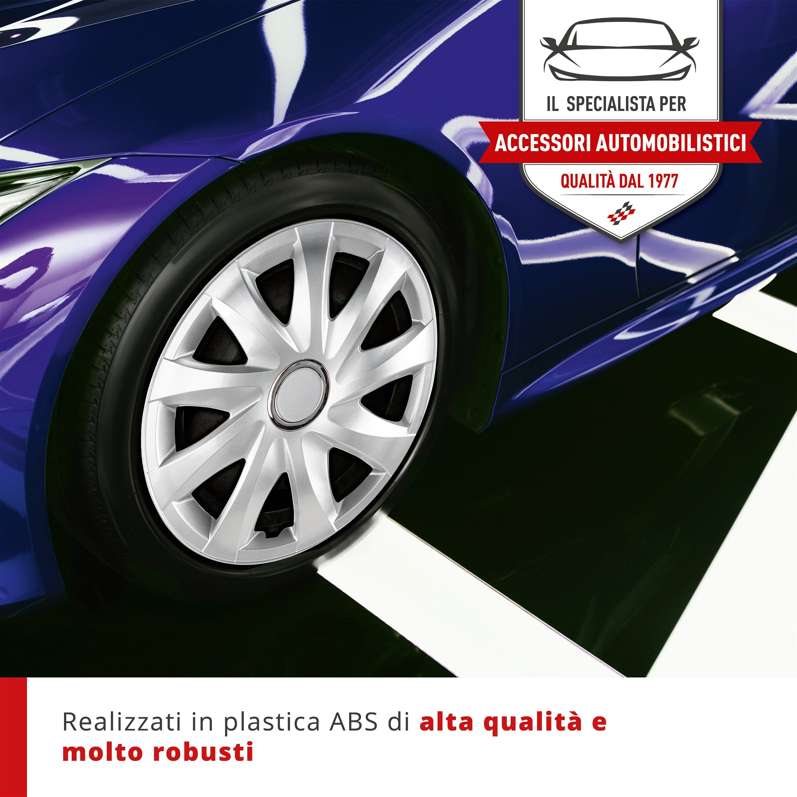 Copricerchi Drifter 15", 4 pezzo argento