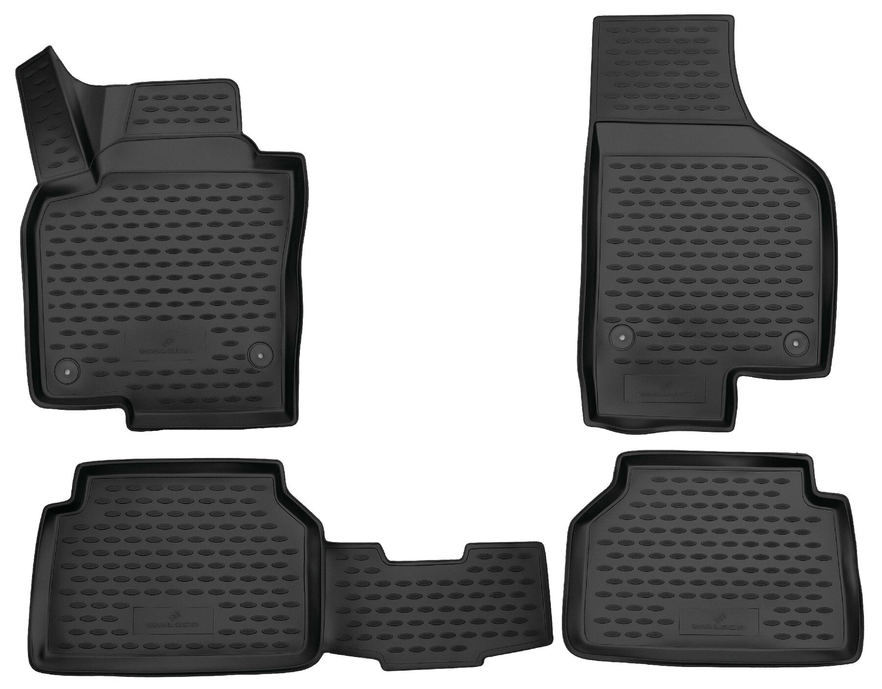 Tappetini in gomma per auto su misura XTR per VW Tiguan I (5N), 2007 - 2018