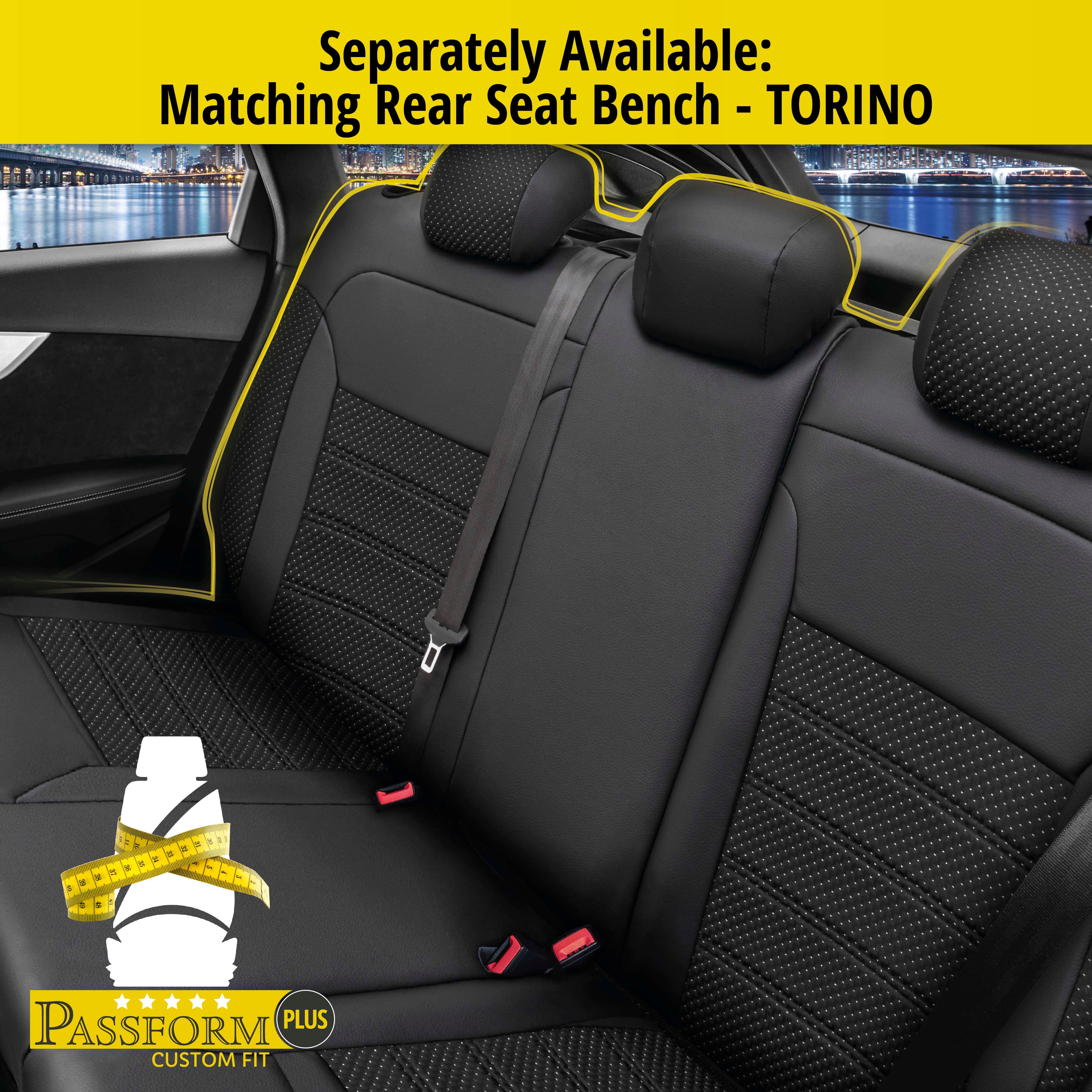 Seat cover 'Torino' for Fiat 500X year 2015 until today - 2 Seat covers for normal seats