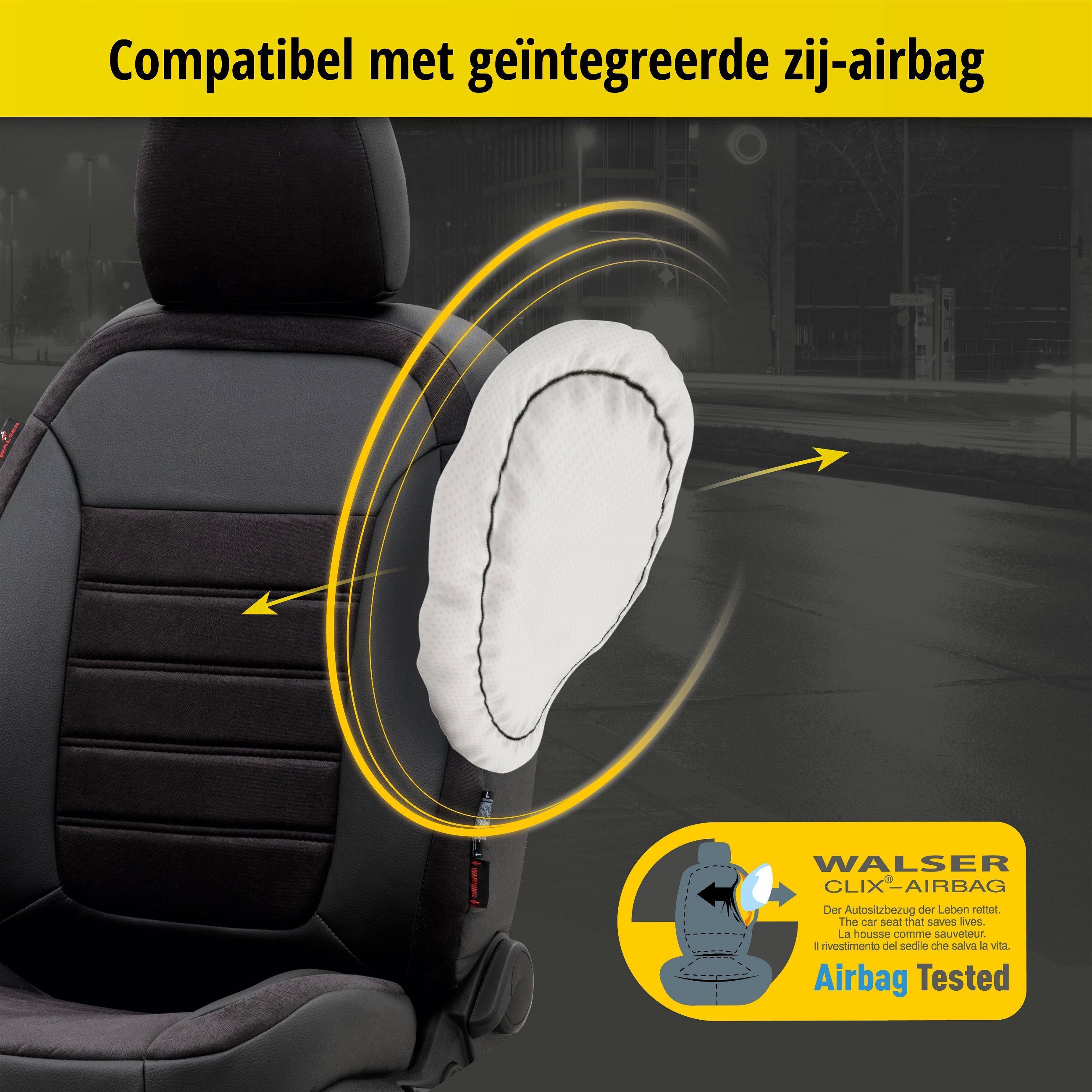 Auto stoelbekleding Bari geschikt voor VW Passat Variant (365) 08/2010-12/2015, 2 enkele zetelhoezen voor standard zetels