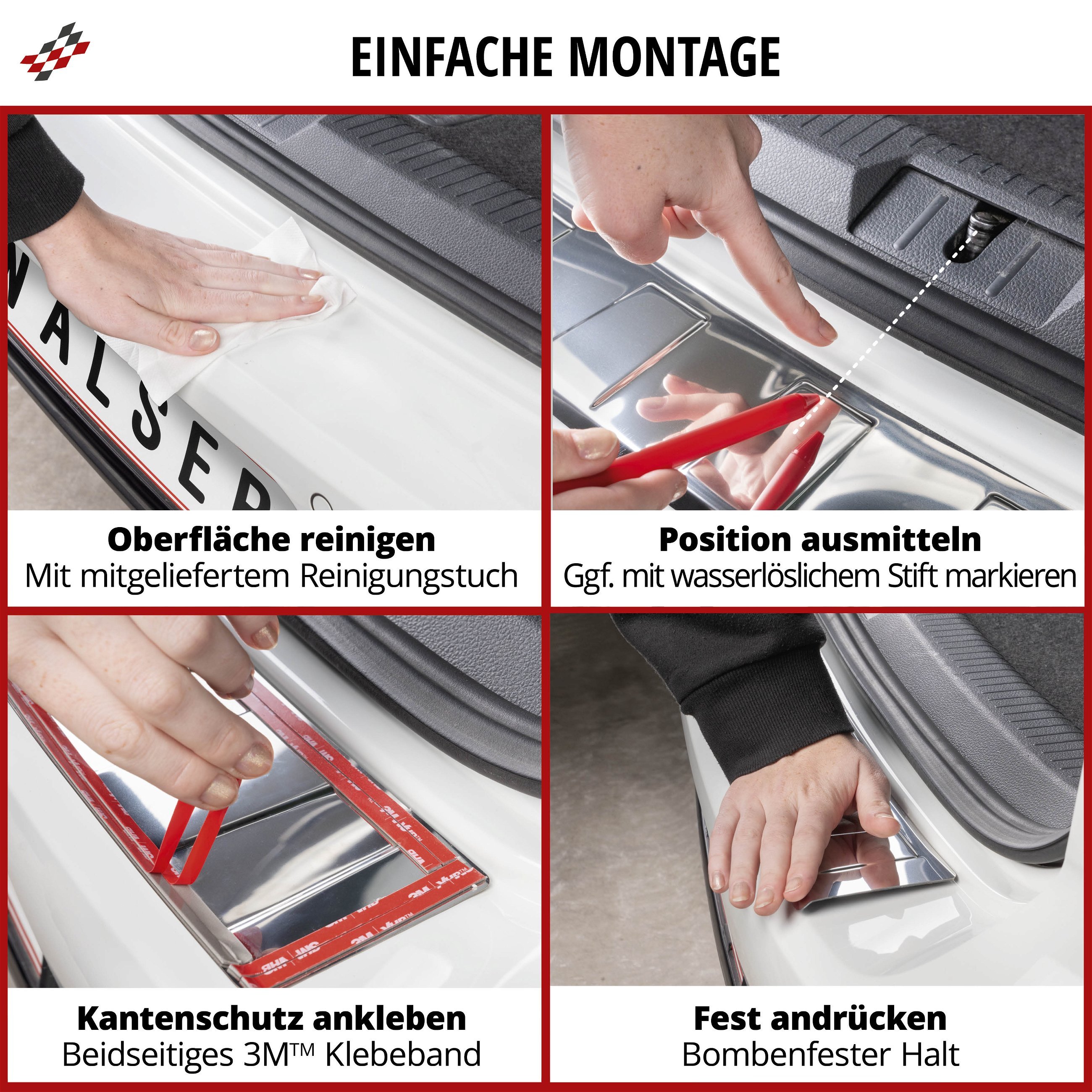 Ladekantenschutz Proguard aus Edelstahl für BMW X1 (F48) 11/2014-Heute