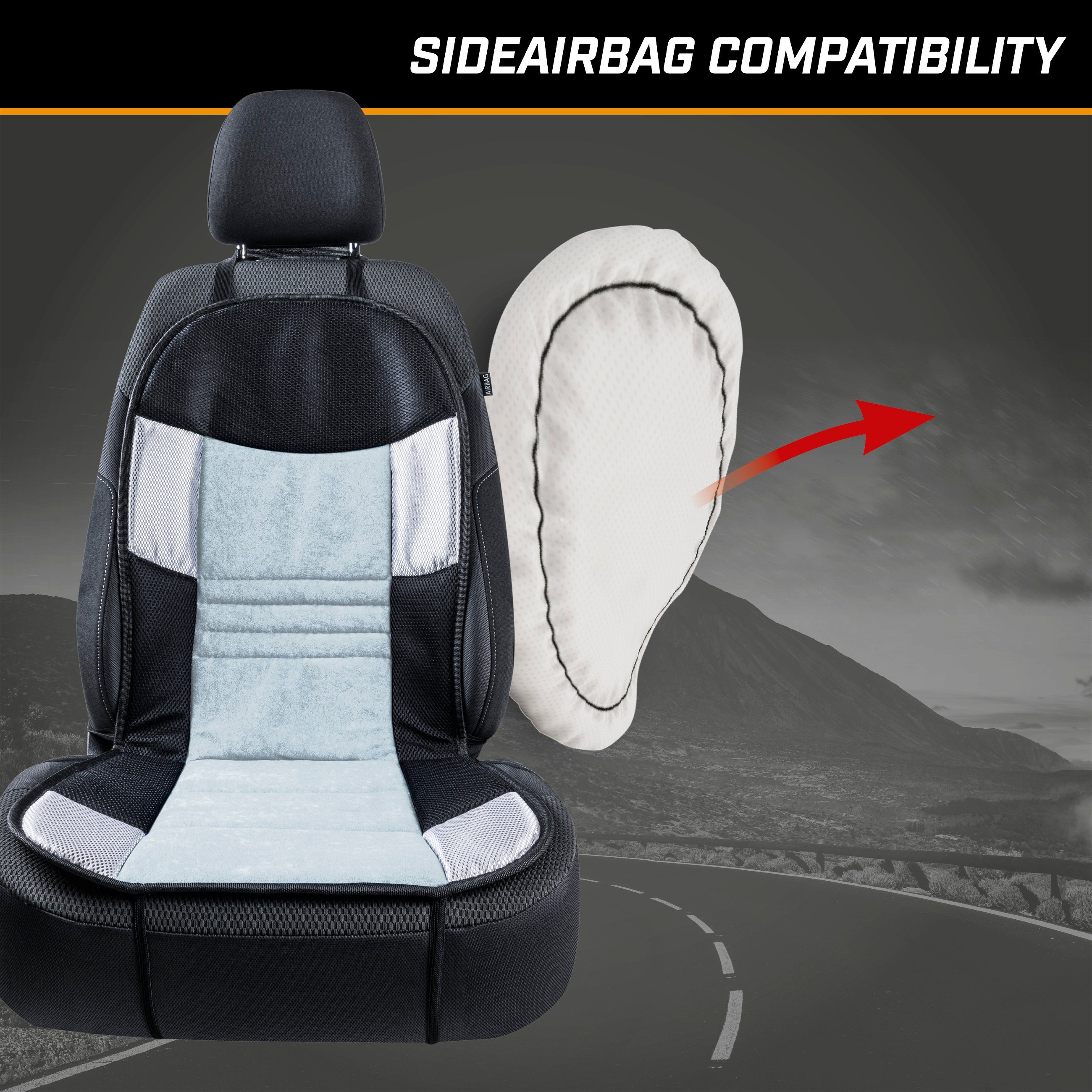 Car Seat cover Hunt silver