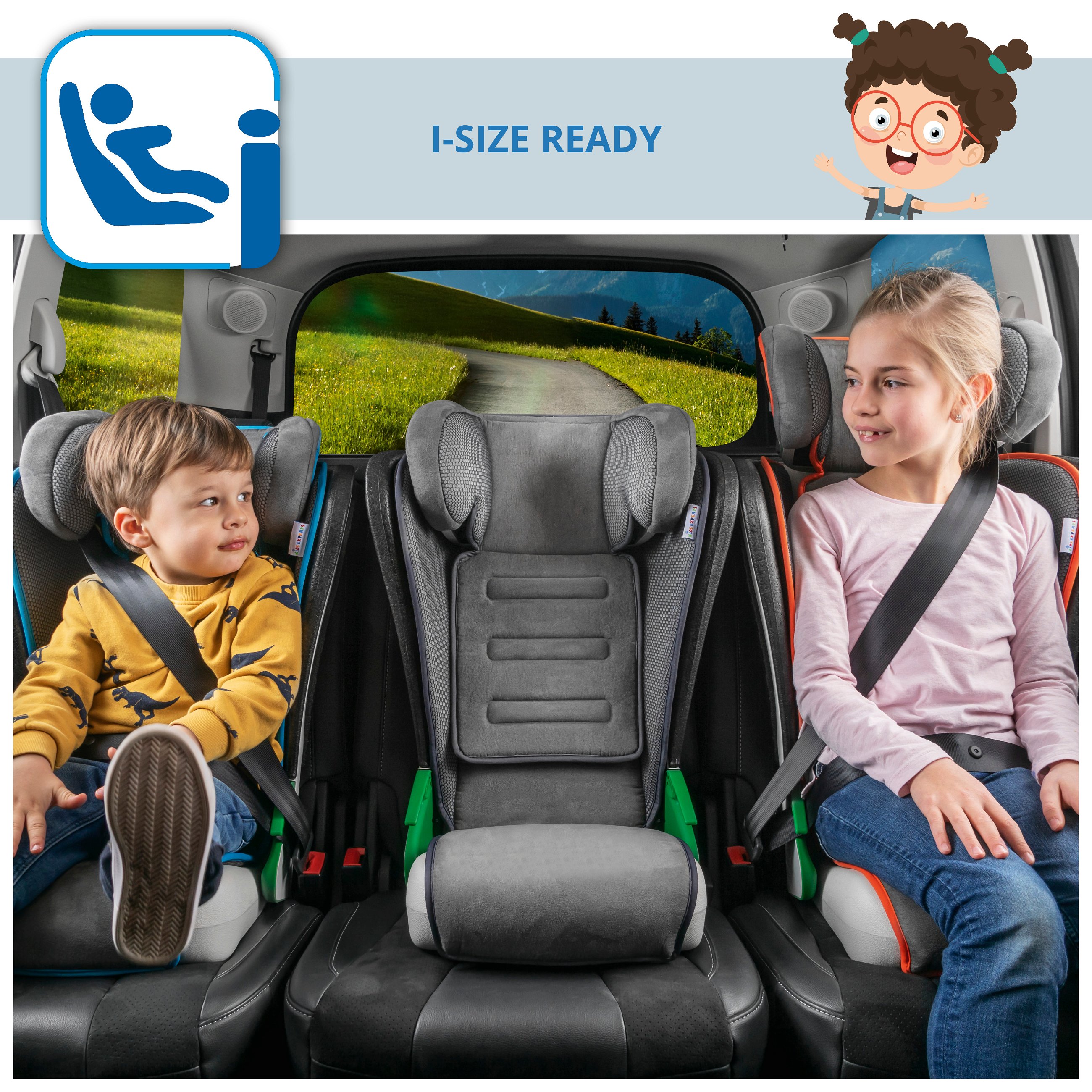 Child seat Noemi anthracite/blue