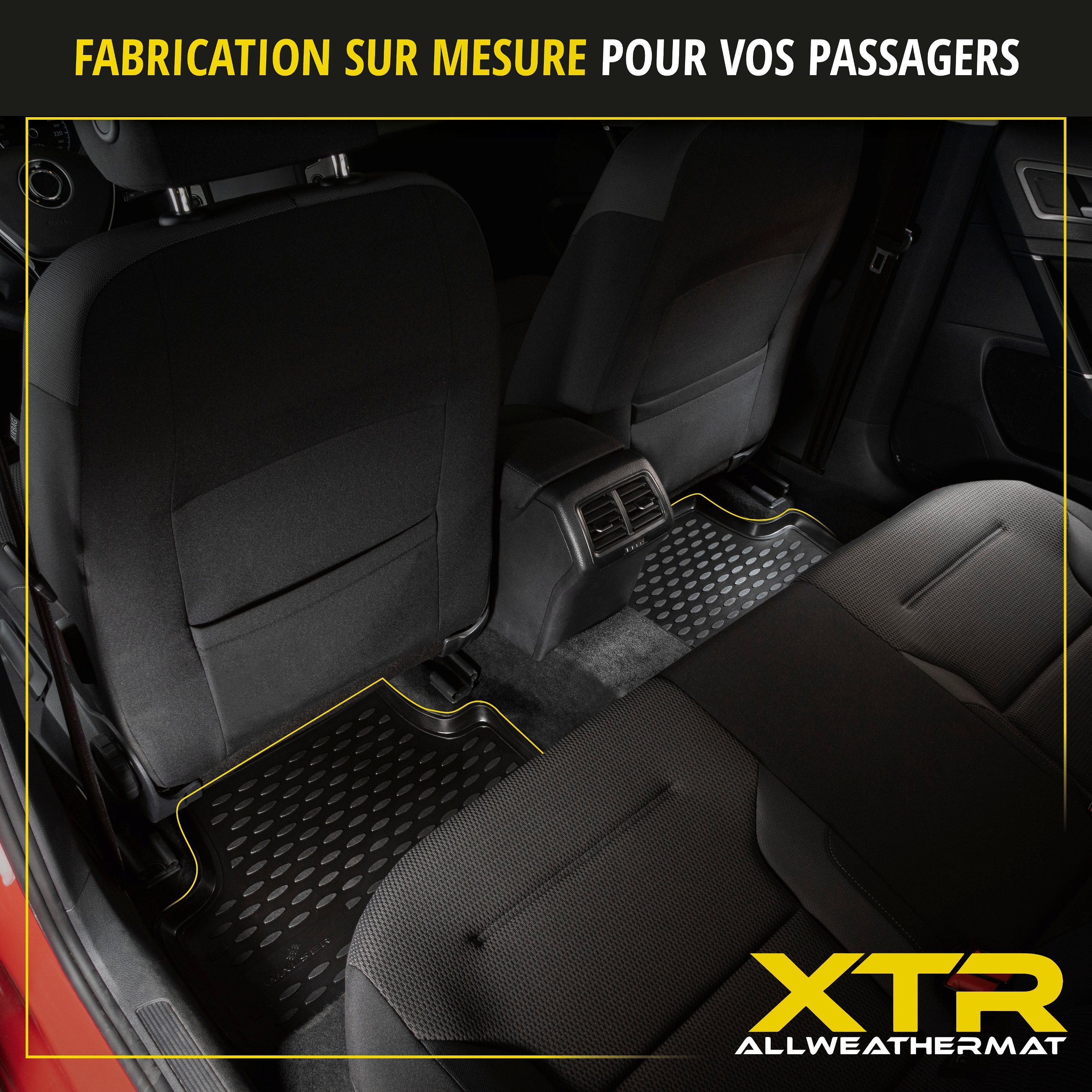 Tapis en caoutchouc XTR pour Tesla Model S (5YJS) Facelift 2016-Auj.