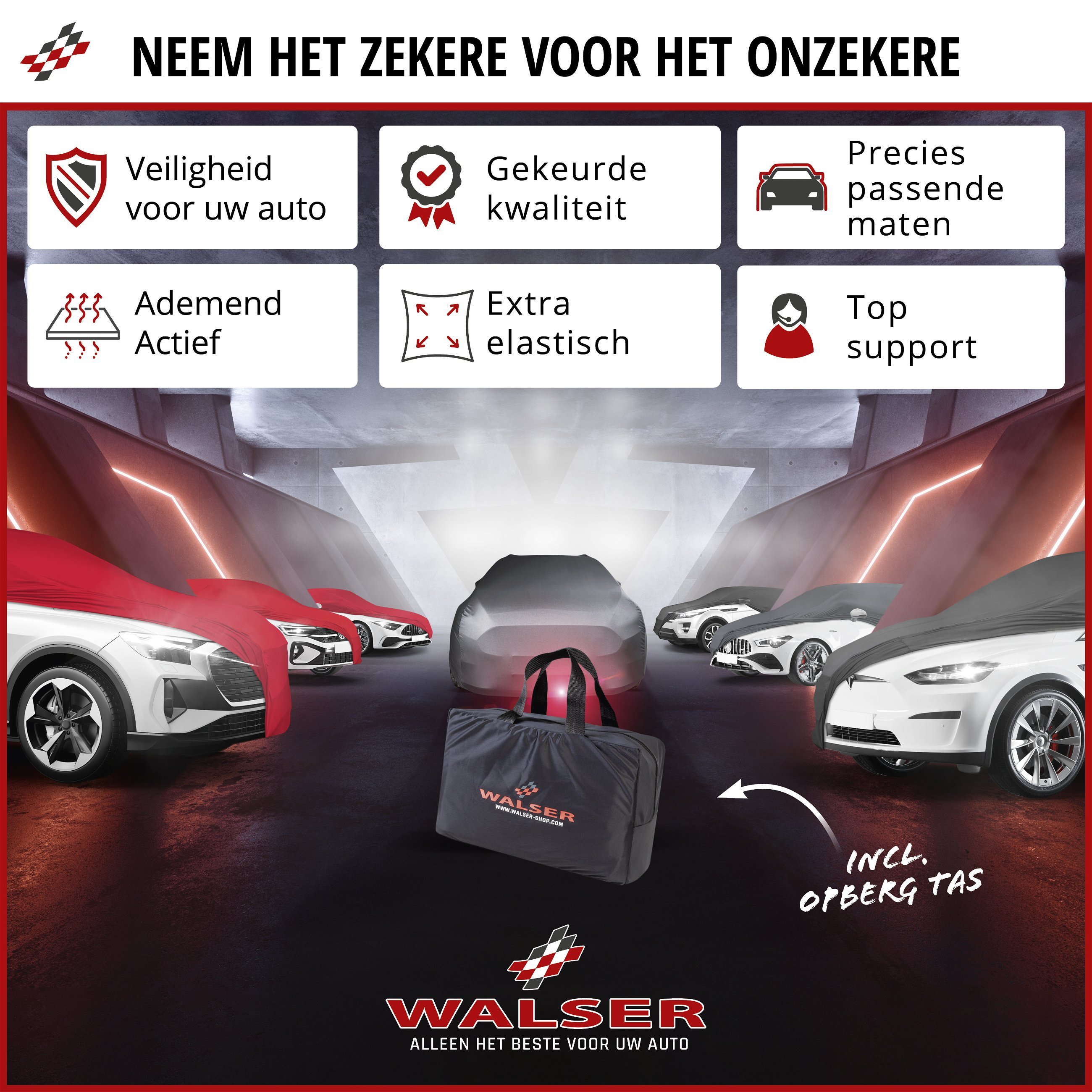 Overtrek Indoor Stretch Plus sitze L zwart