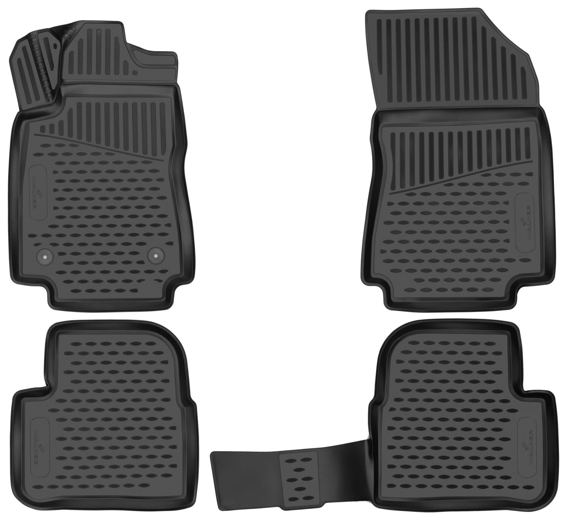 XTR rubberen voetmatten geschickt voor Citroen C3 III (SX) 07/2016-Vandaag