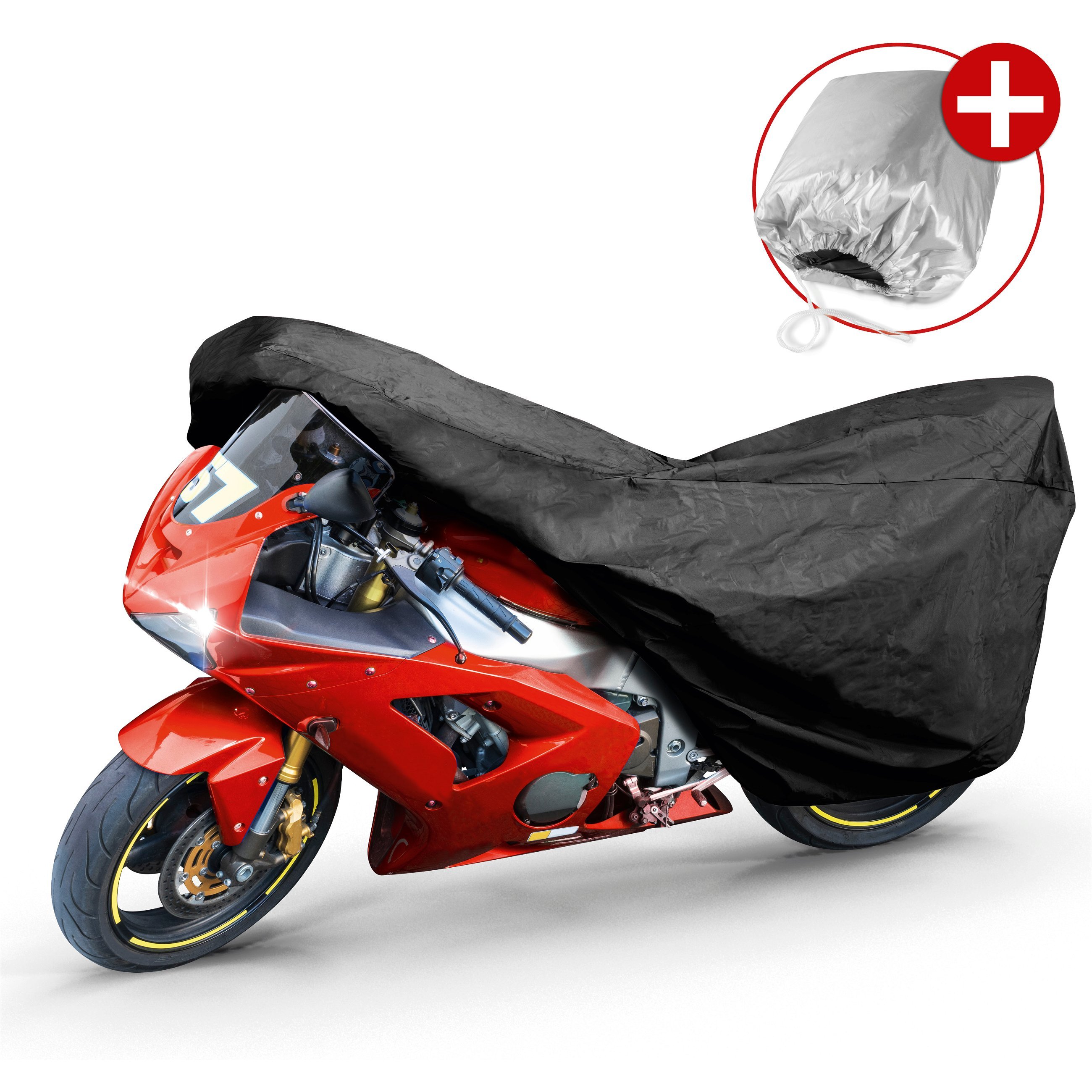 Motorcycle garage Sport size M PVC - 215 x 95 x 120 cm black