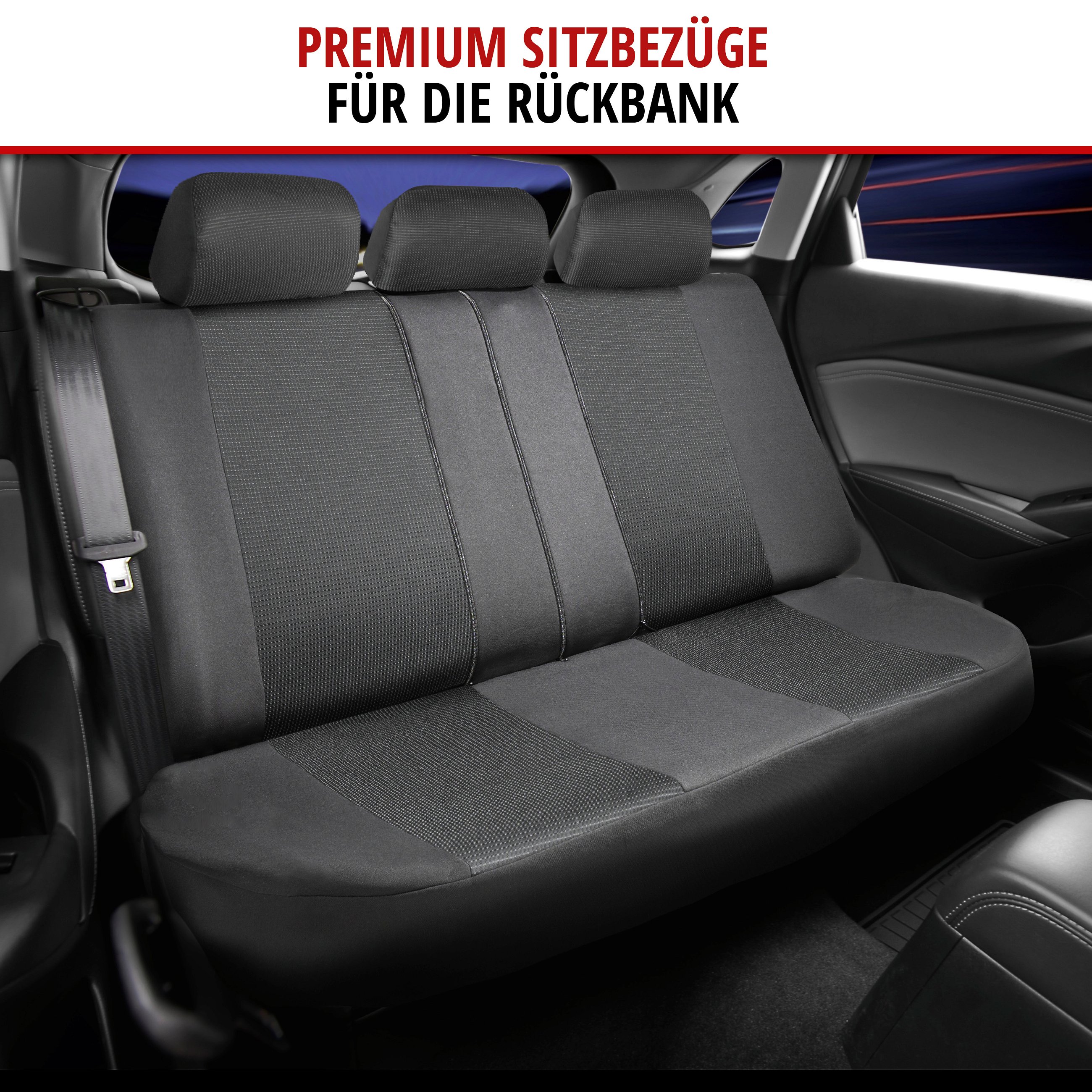 ZIPP IT Premium Esprit Autositzbezüge Komplettset mit Reißverschluss-System, Normalsitze