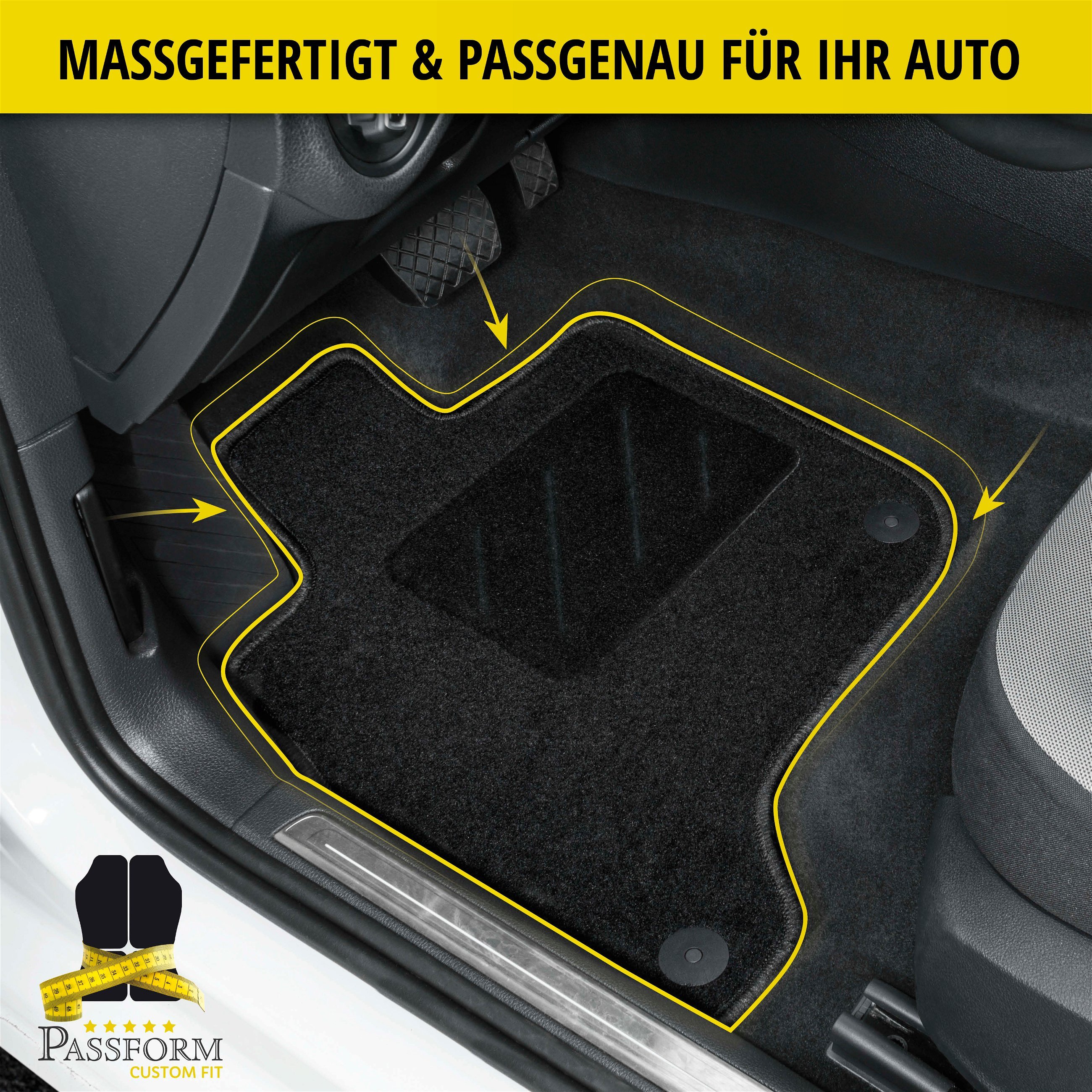Fußmatten für Renault Captur I 06/2013-Heute