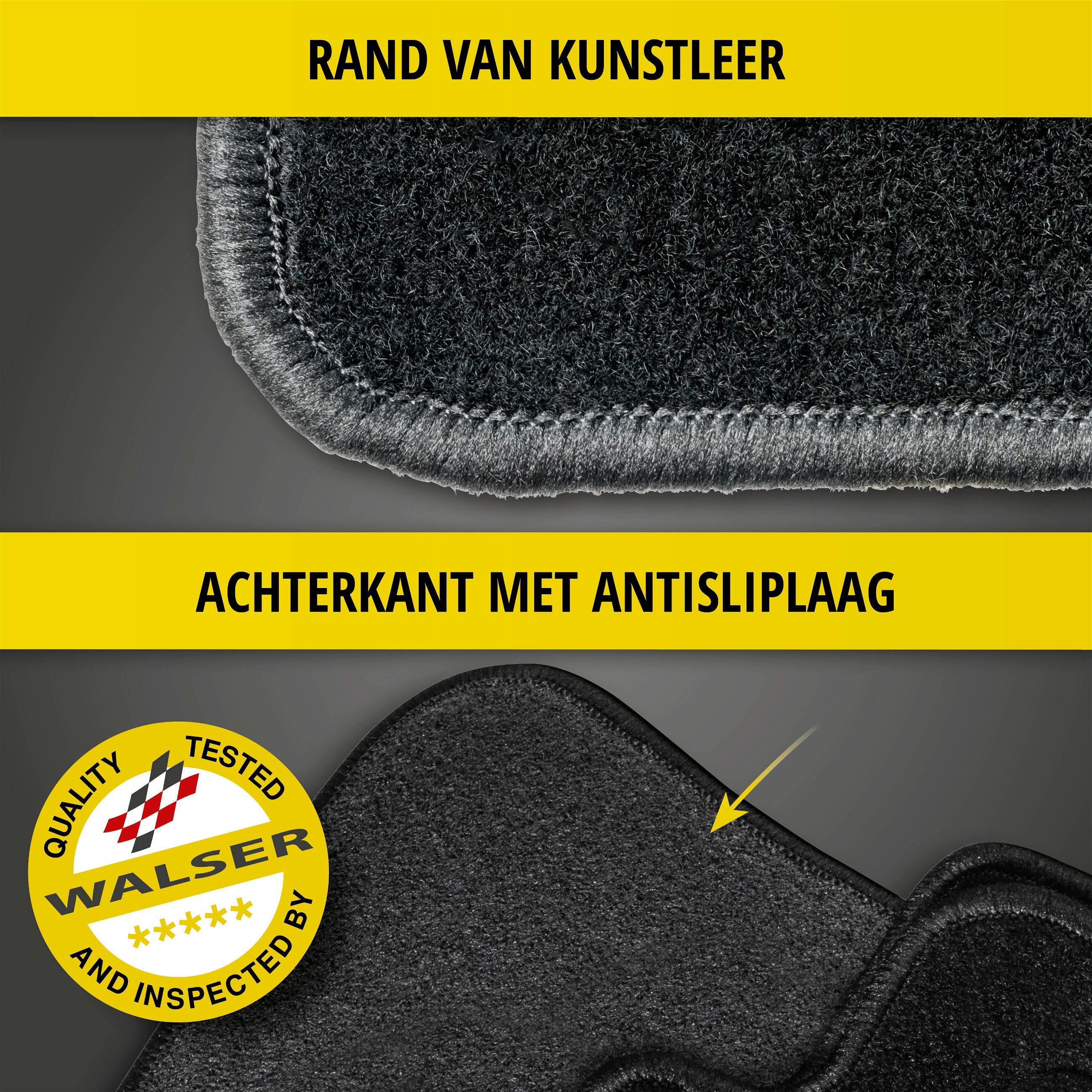 Naaldvilt Velours voetmatten geschikt voor Audi A6 C8/C8 Avant/C8 Allroad 2018-Vandaag