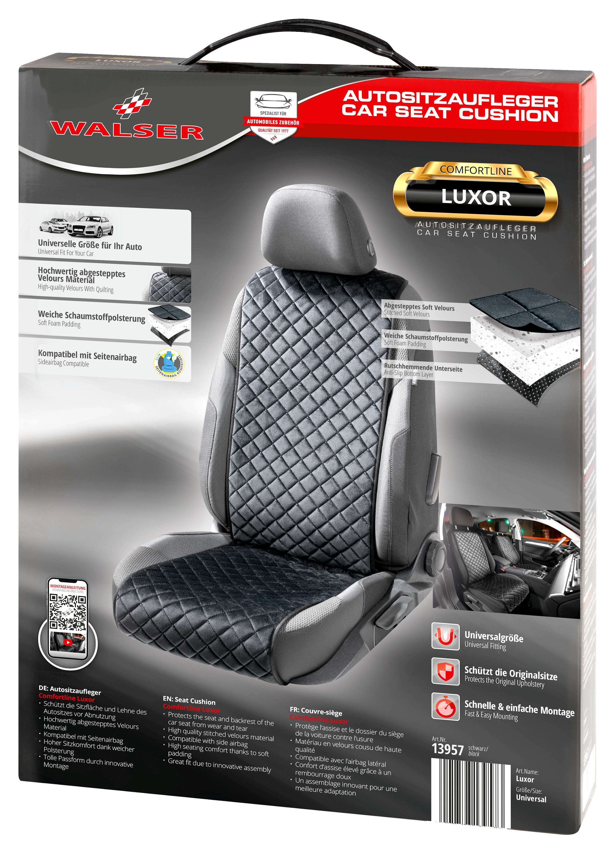 Seat cover Comfortline Luxor with anti-slip coating, 1 front seat