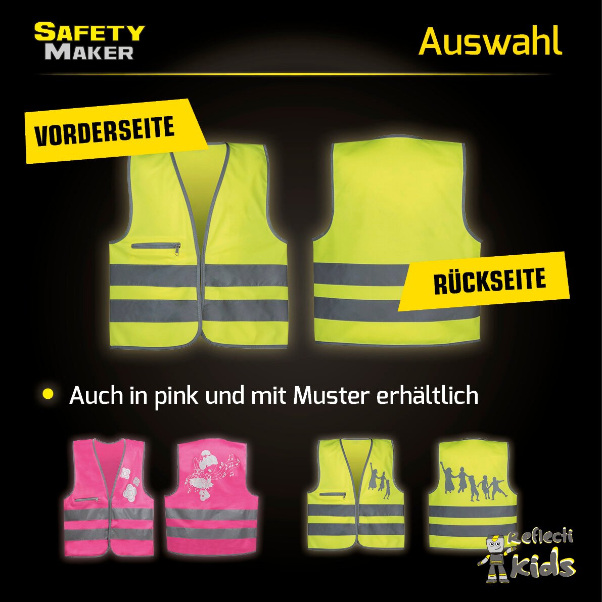 Sicherheitsweste 7-14 Jahre gelb