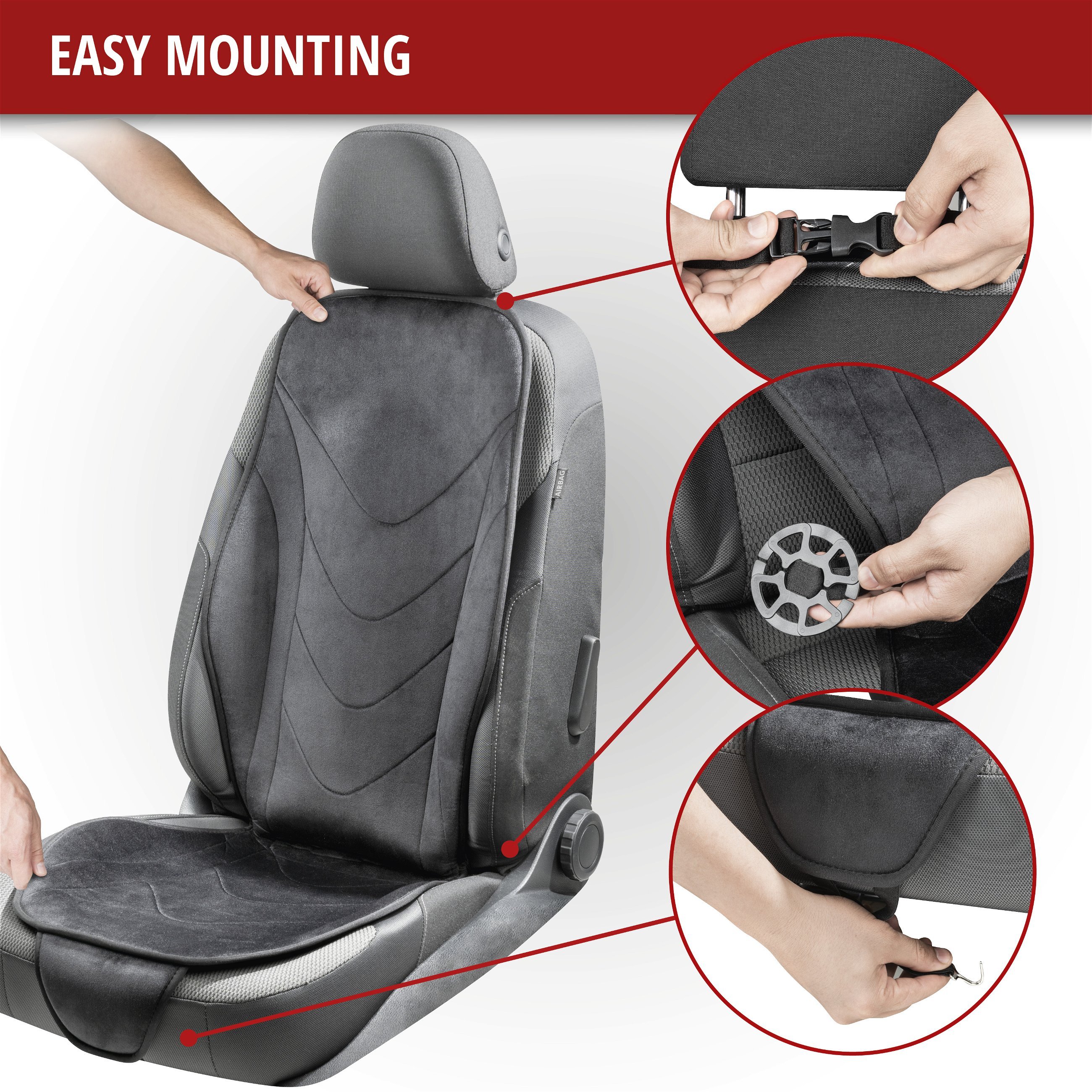 Air Flow car seat pad black