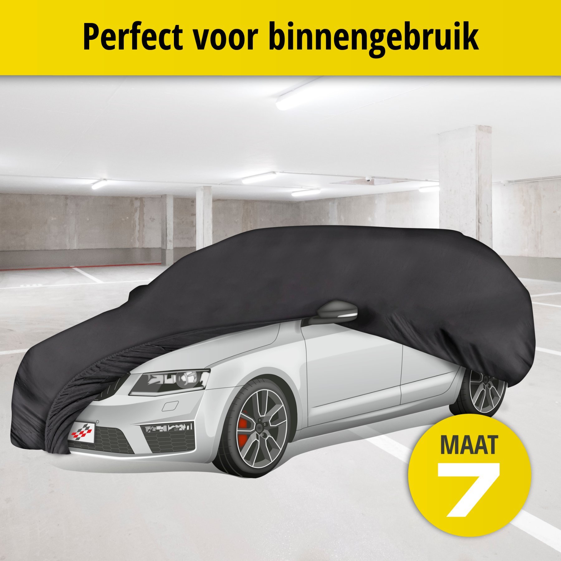 Autobeschermhoes afdekhoes Indoor Soft maat 7 zwart
