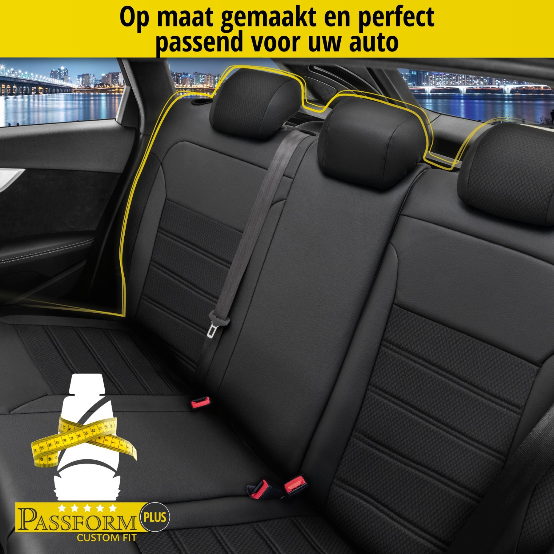 Auto stoelbekleding Aversa geschikt voor Opel Astra 06/2015-Vandaag, 1 bekleding achterbank voor standard zetels