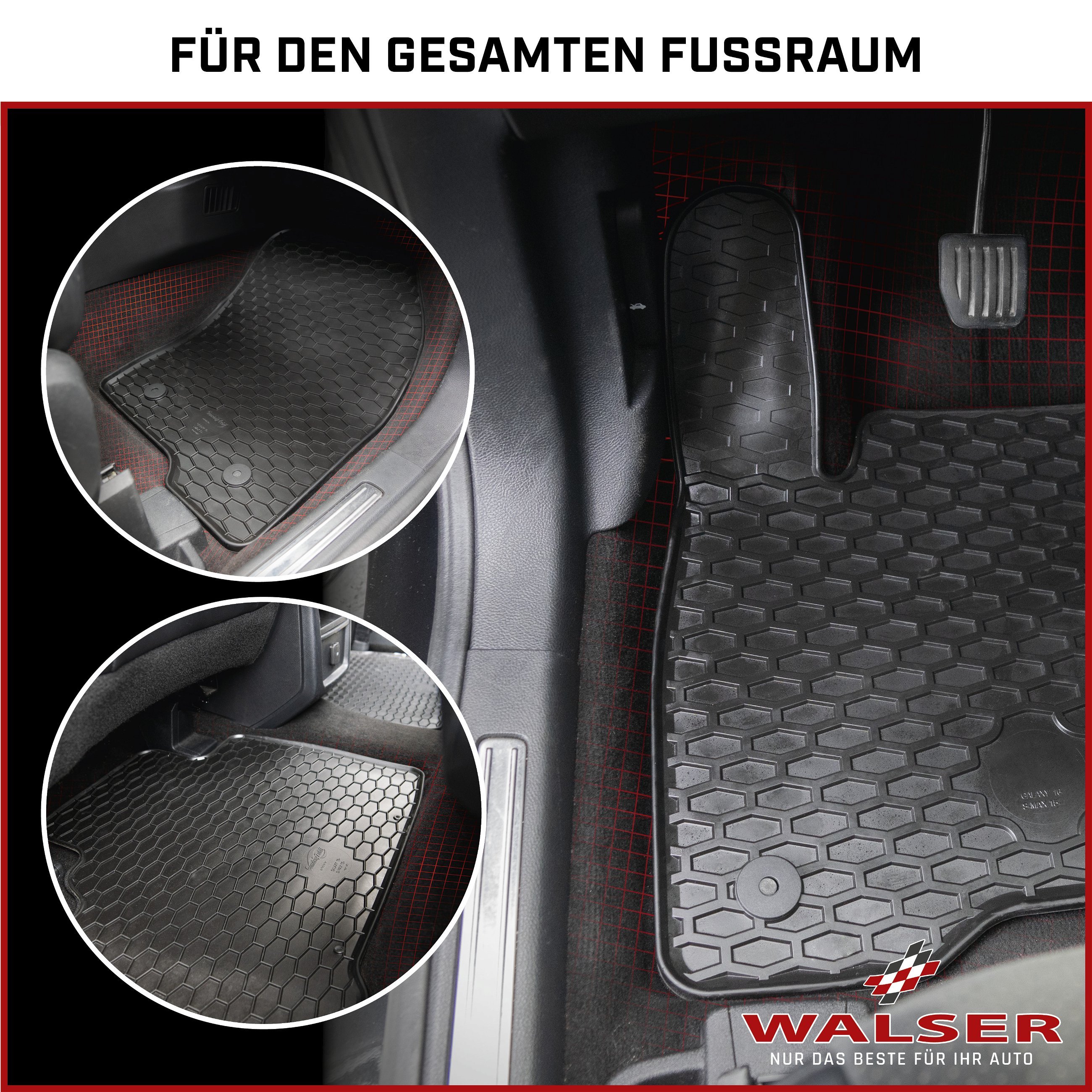 Gummimatten DirtGuard für Audi A3, VW Golf VII/Golf VII Variant, VW Golf VIII/Golf VIII Variant, Seat Leon