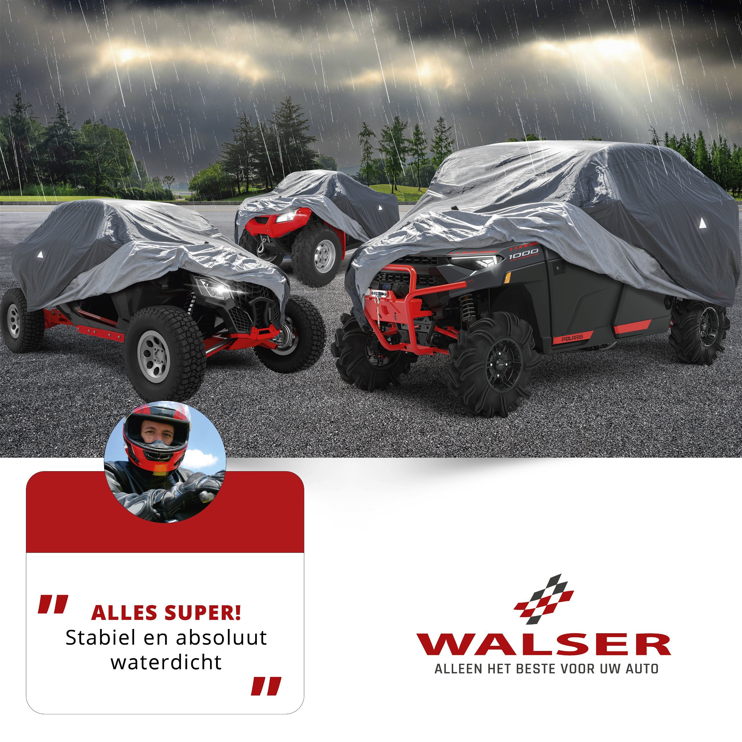 Quad Cover Dekzeil All Weather Plus, Cover voor Off-Road voertuigen Maat S grijs