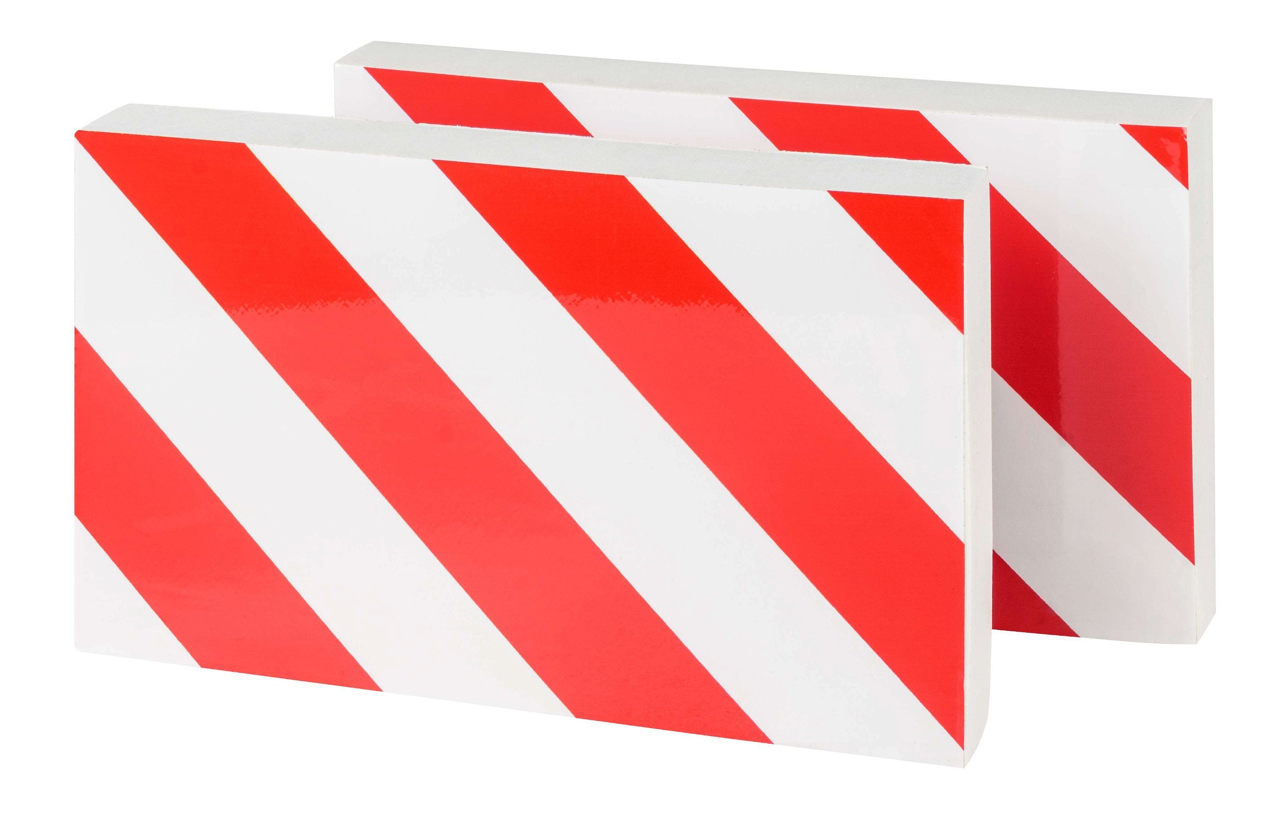 Garage wandbescherming, 2 stuks Autoportier randbescherming zelfklevend 32x20x4 cm rood/wit