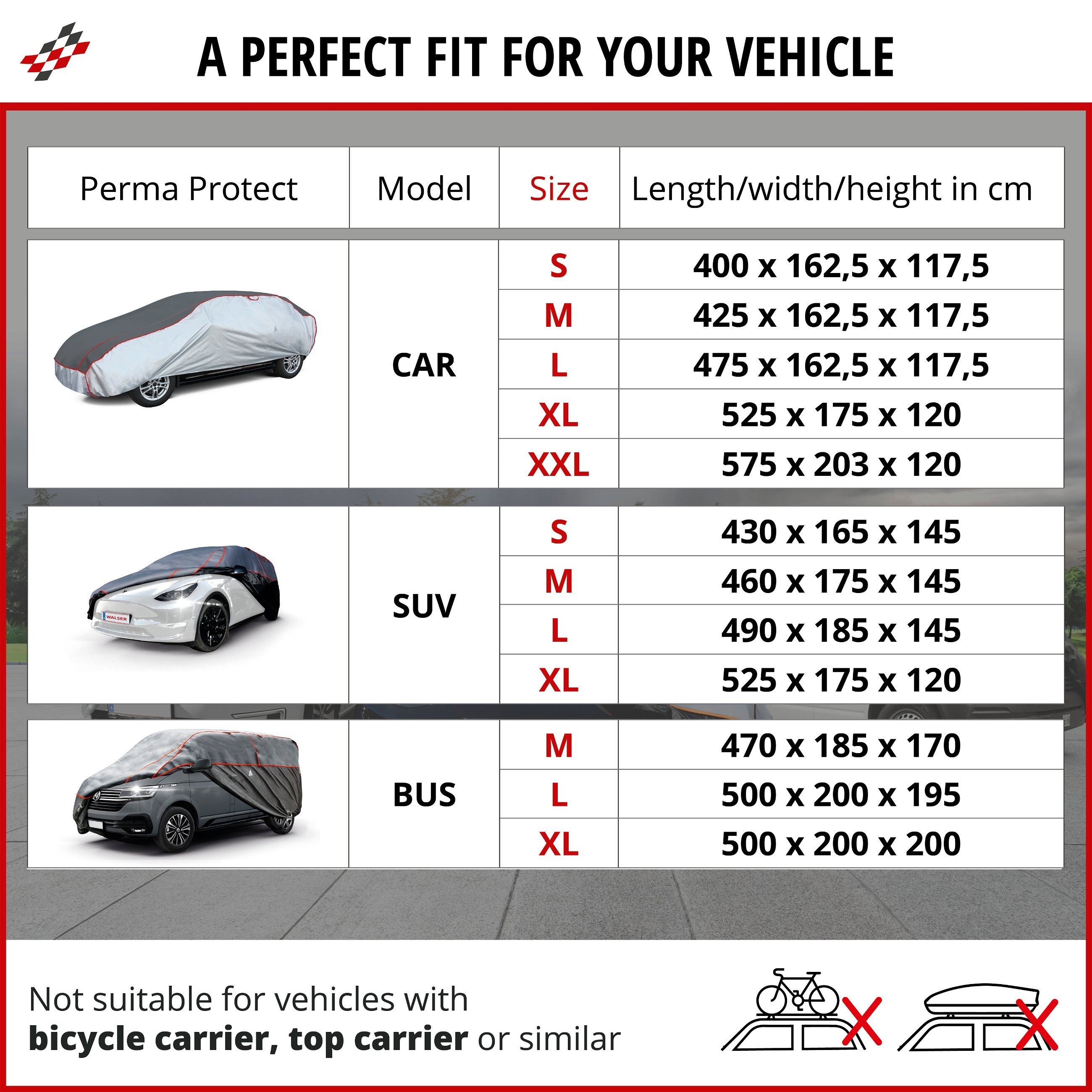 Car hail protection tarpaulin Premium Hybrid SUV size M