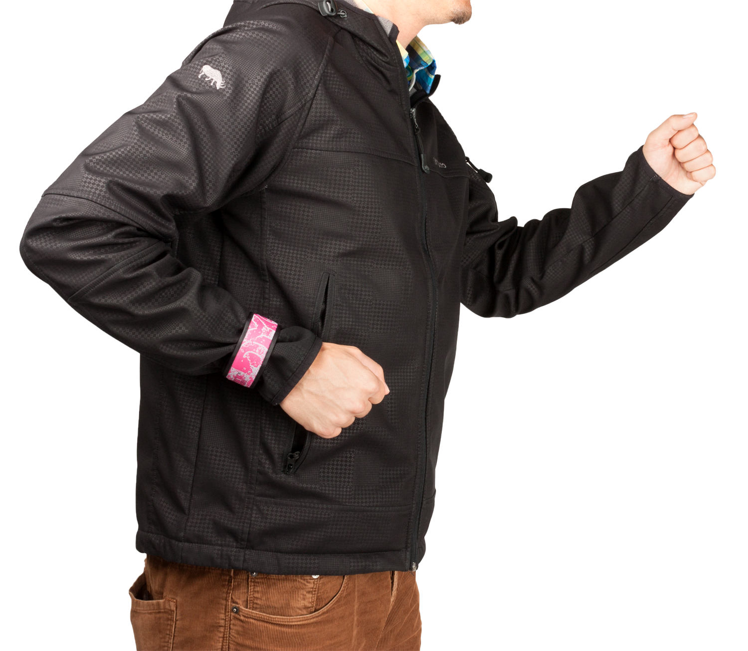 LED Clack Band, glowing Slap Wrap pink