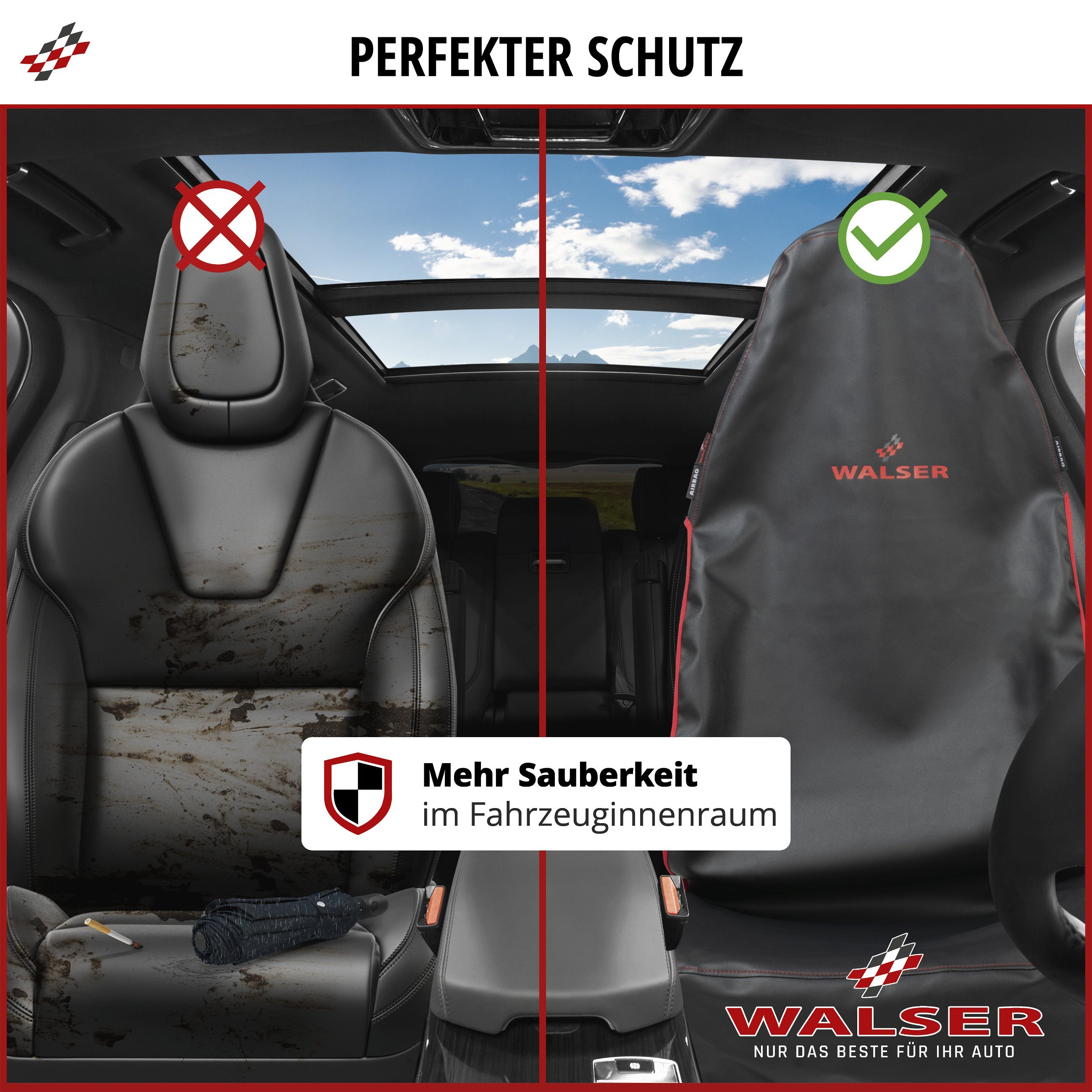 Auto Schonbezug Guardian, Schonbezug Autositz vorne, Sitzschoner Auto  schwarz/rot, Stoff Sitzbezüge, Sitzbezüge und Sitzauflagen für PKWs, Autositzbezüge & Auflagen