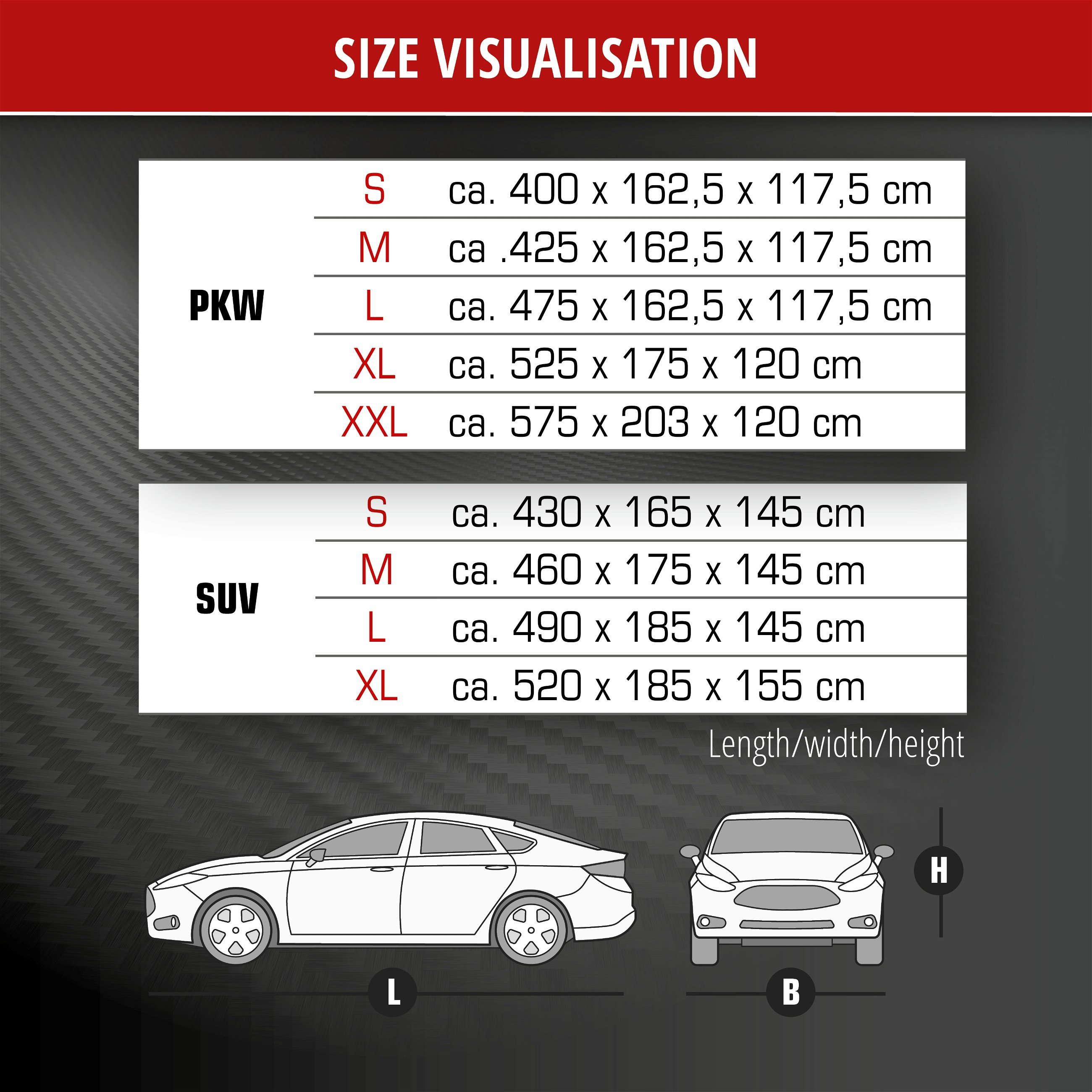 Car hail protection tarpaulin Perma Protect SUV size S