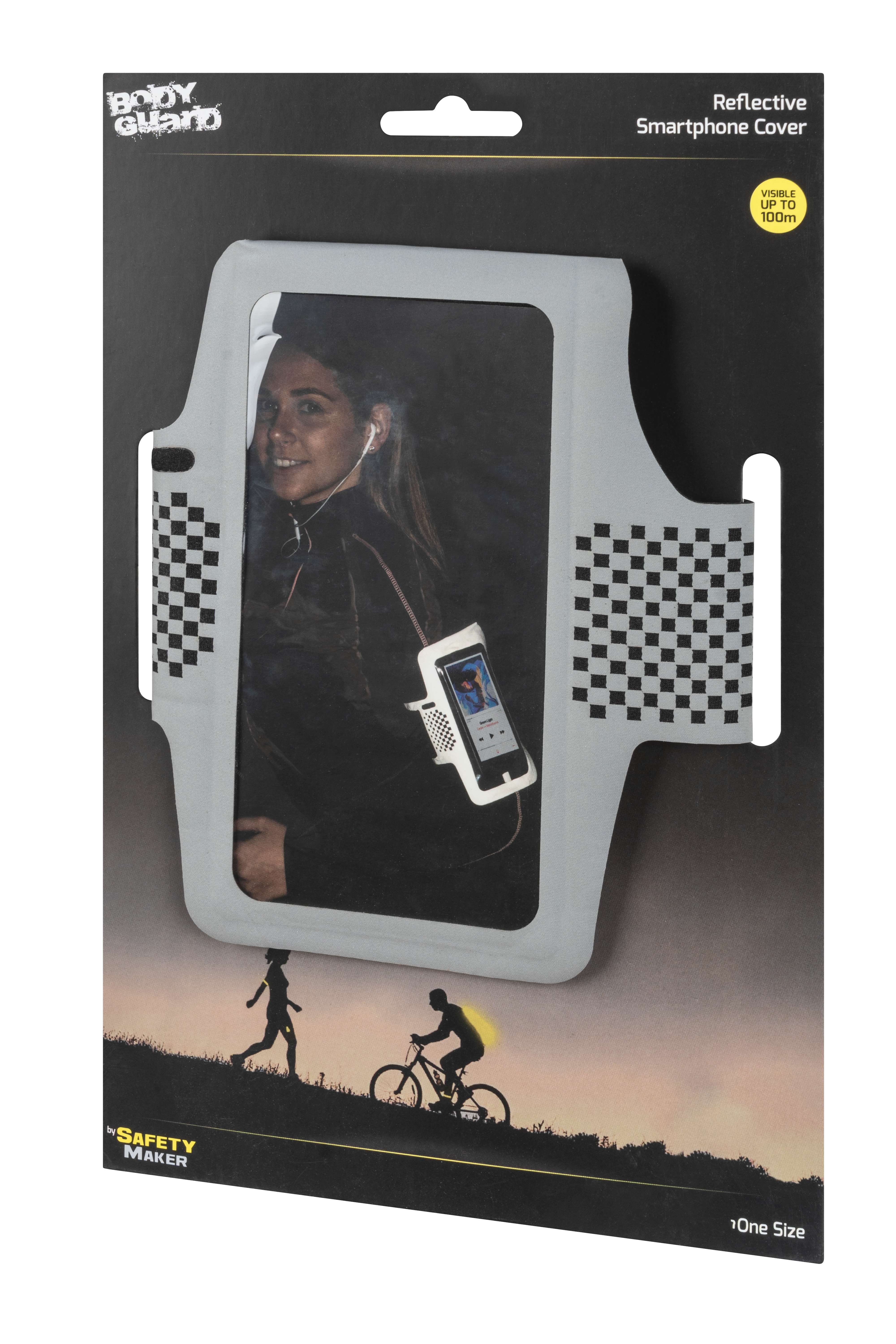 Safety Maker Smartphonehoesje waterdicht en reflecterend voor sport, joggen, telefoonhouder, hoesje voor hardlopen